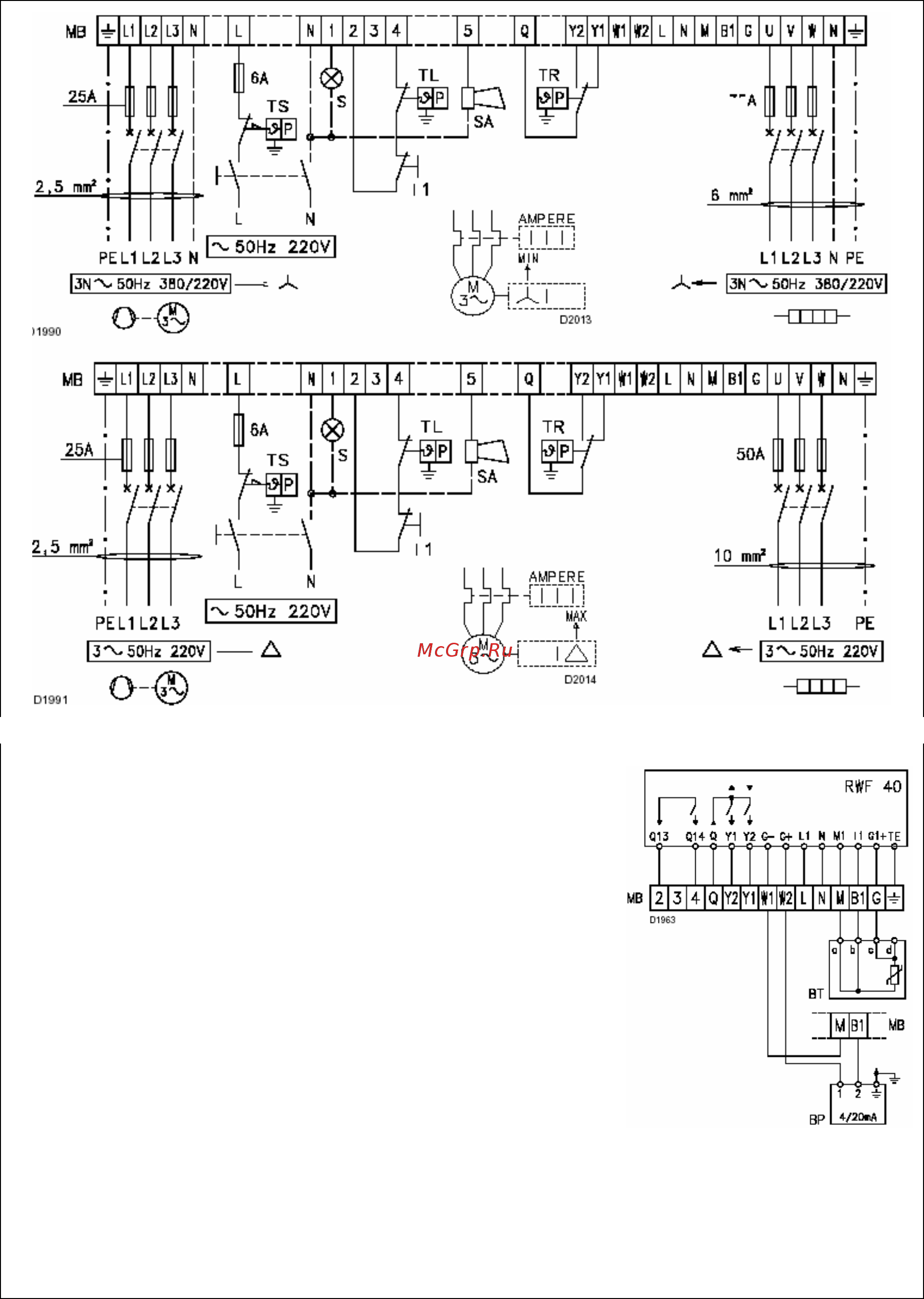 Riello P 140 P/NА [6/15] Электрическое подключение