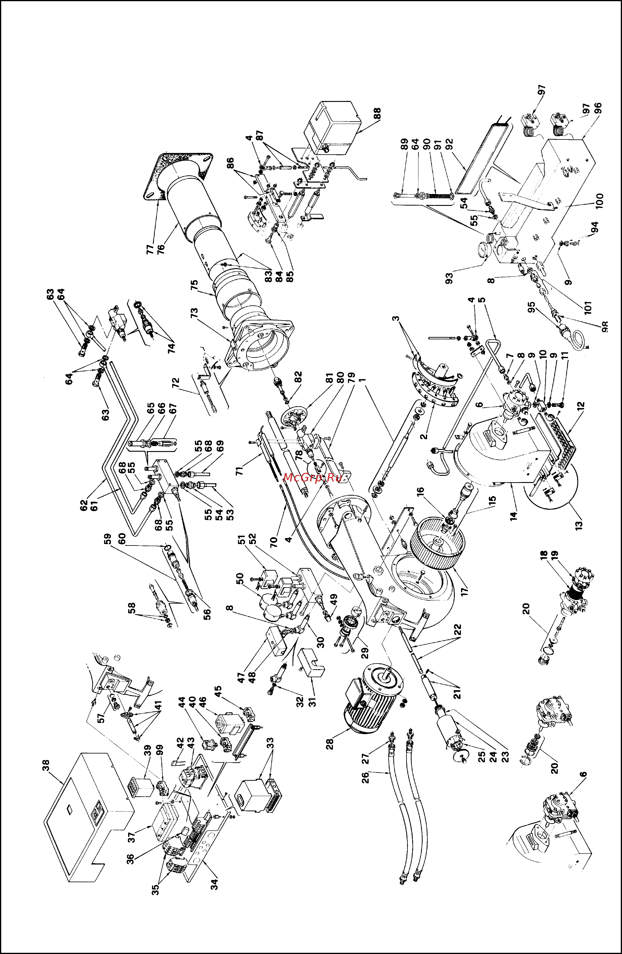 Riello P 450 P/NА Спецификация запасных частей онлайн [2/5] 526737