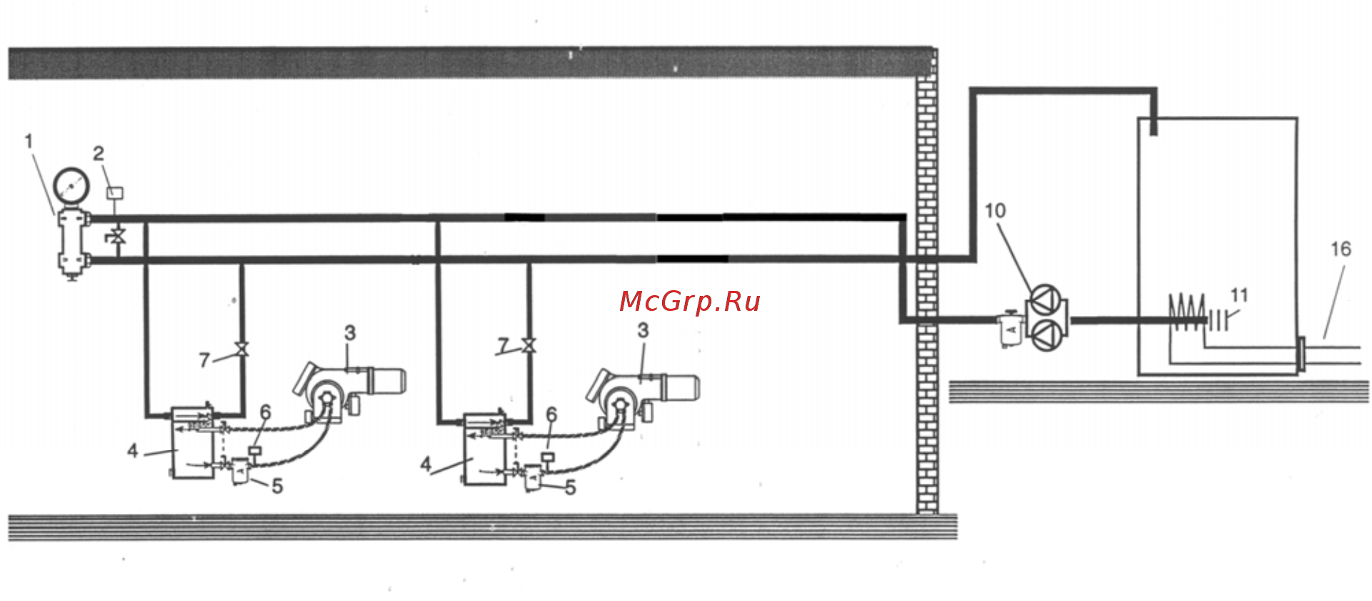 Riello P 450 P/NА [4/11] Гидравлическая схема подачи топлива