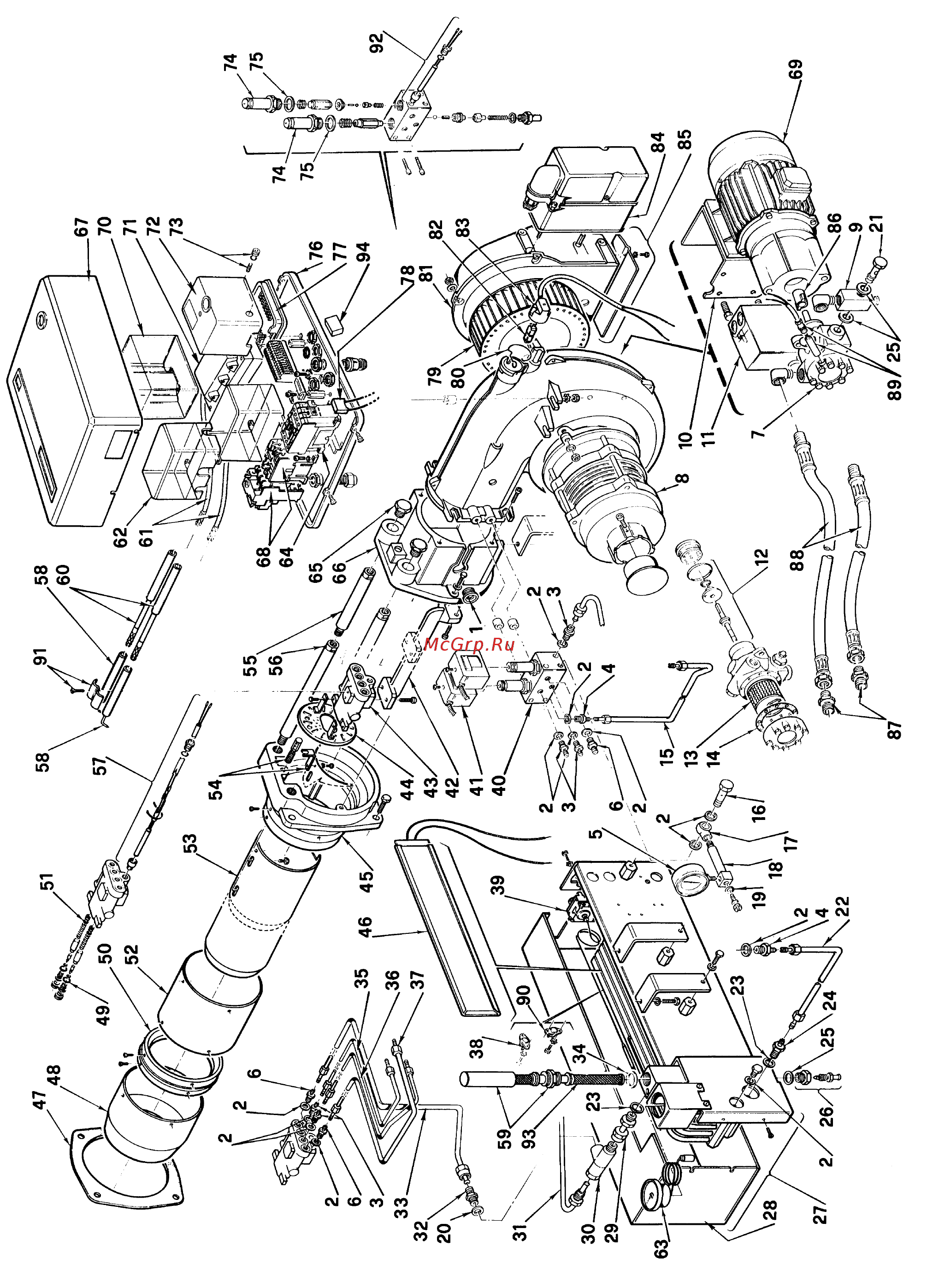 Riello PRESS 45 N/ECO t.l. Спецификация запасных частей онлайн [2/9] 526749