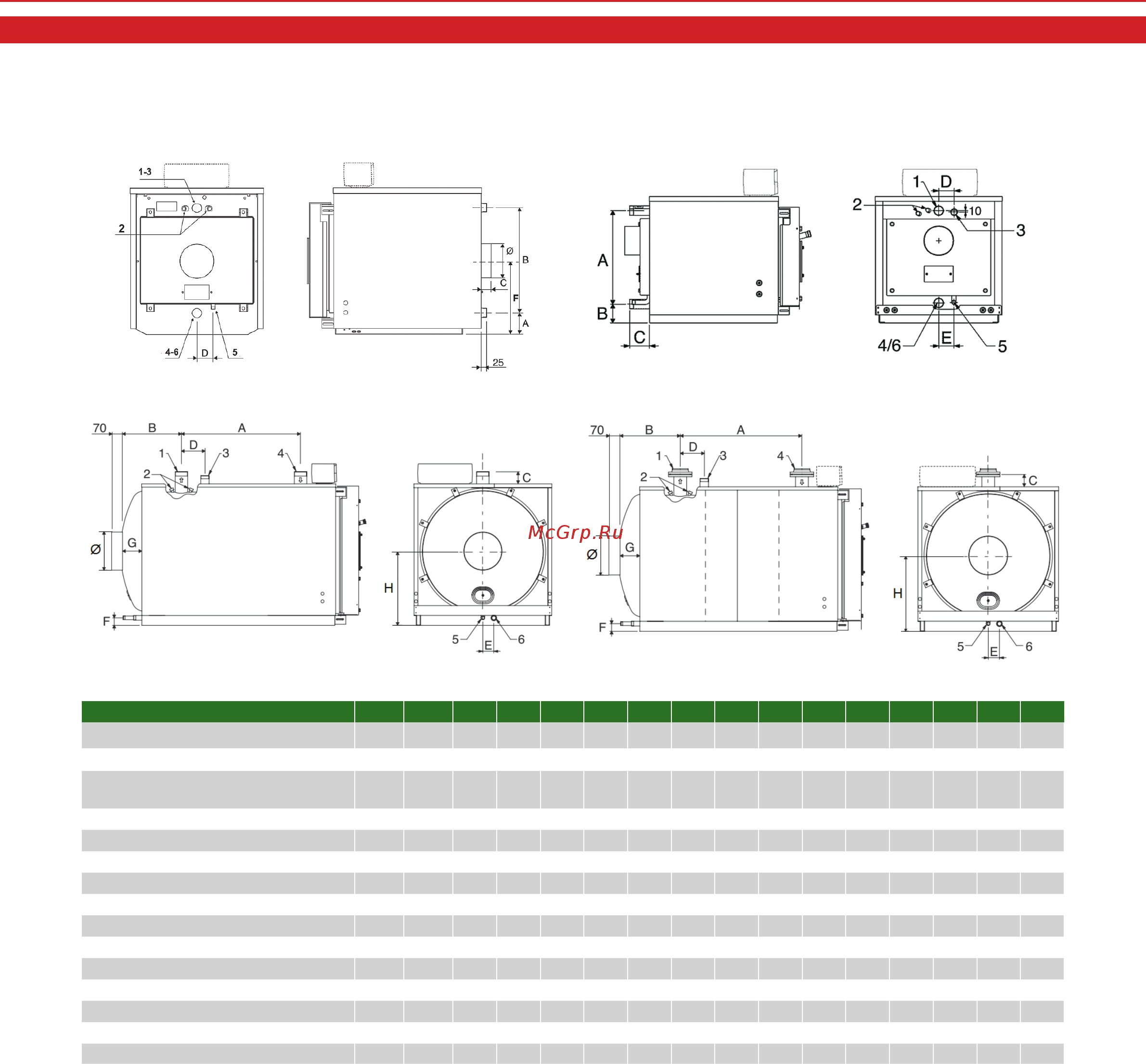 Riello RTQ 105 [4/12] Присоединительные размеры