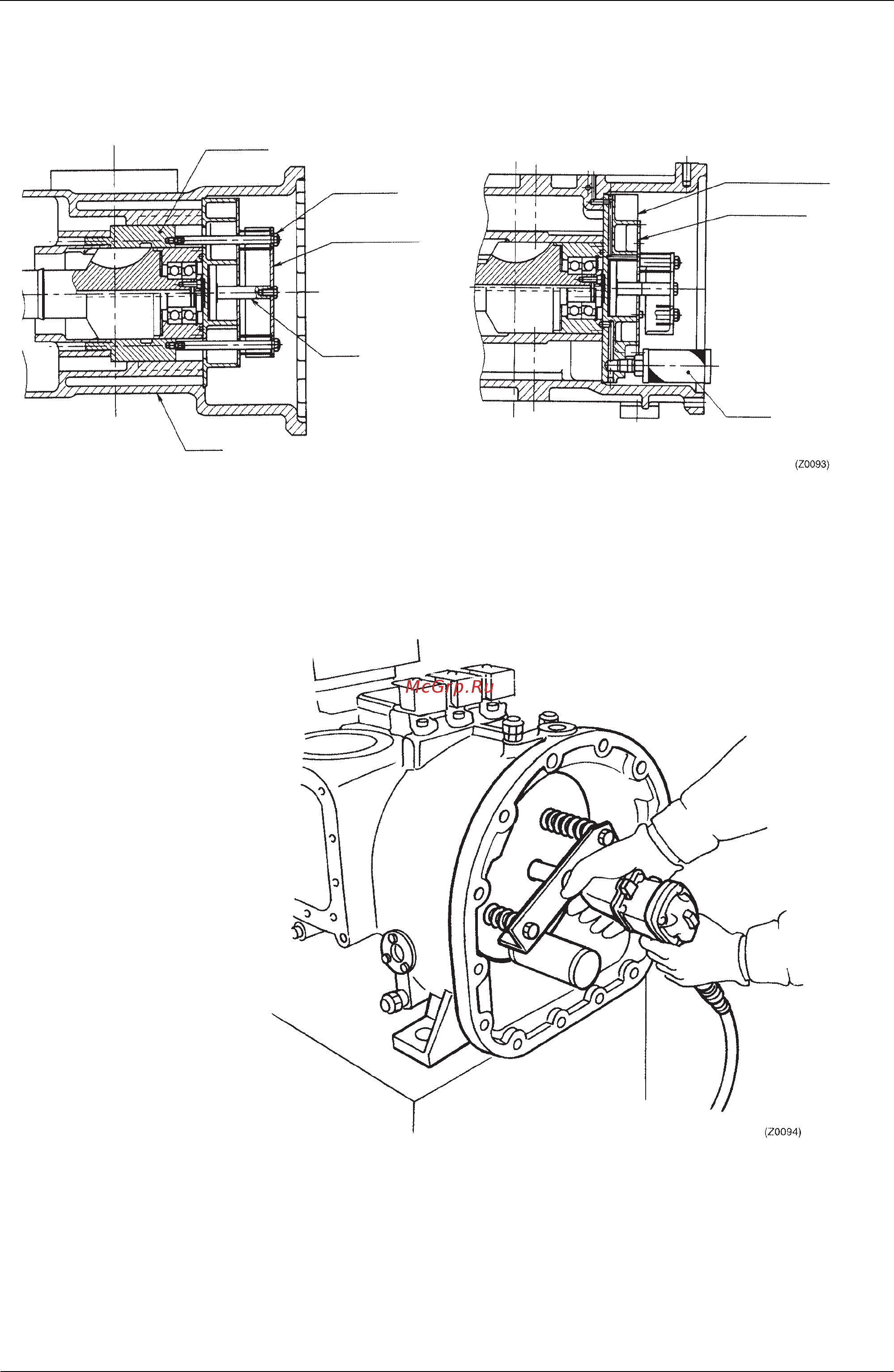 Daikin ZH7WSG [17/52] 1 снять рычаг золотникового клапана ослабить две стопорные гайки штока золотникового клапана и болт в центре рычага для центрального болта с шестигранной головкой применялся резьбовой герметик для ослабления этого болта используйте гайковерт ударного действия