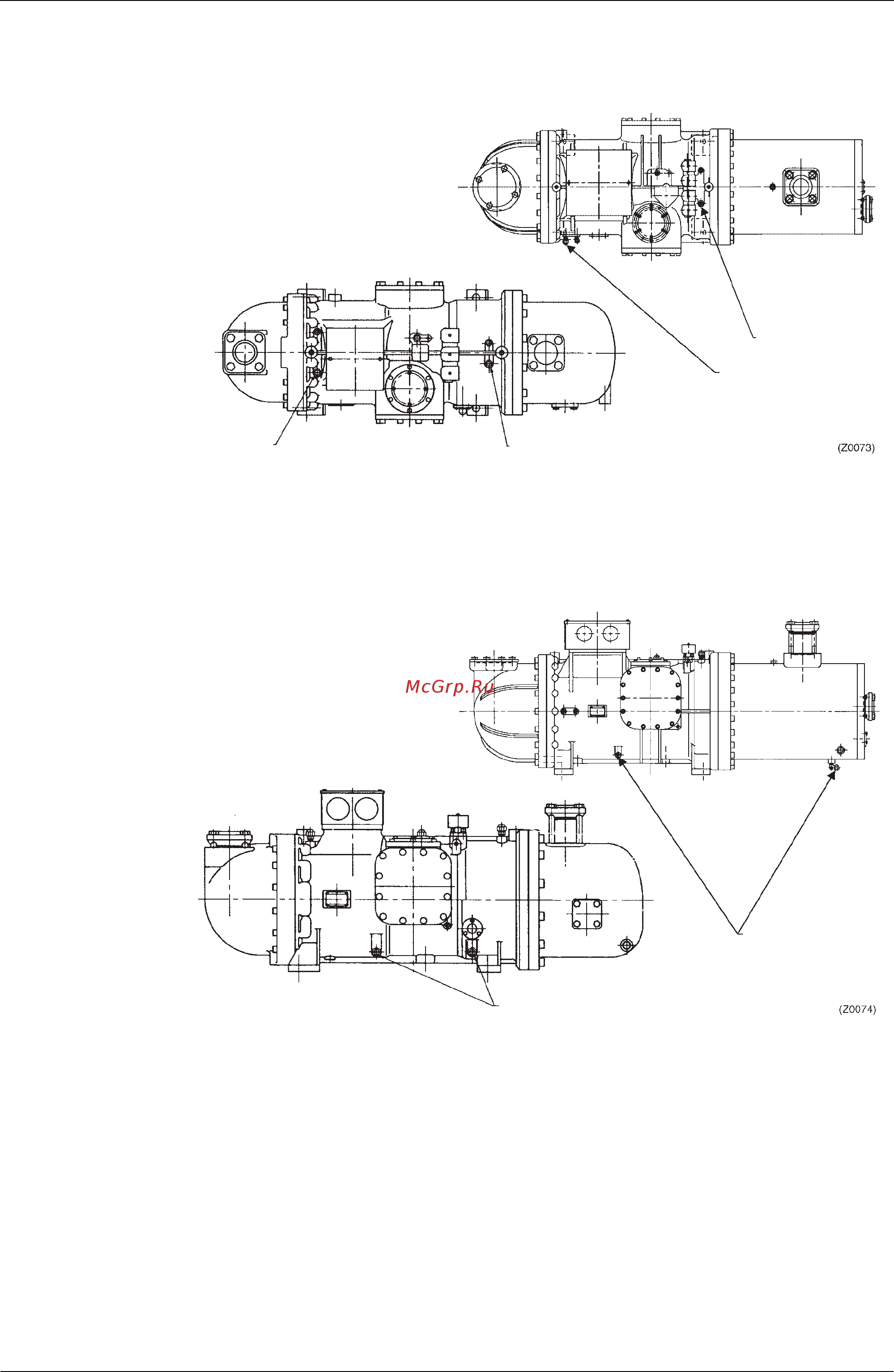 Daikin ZH7WSG [7/52] Рис 3 2 места канала обслуживания и канала заправки маслом