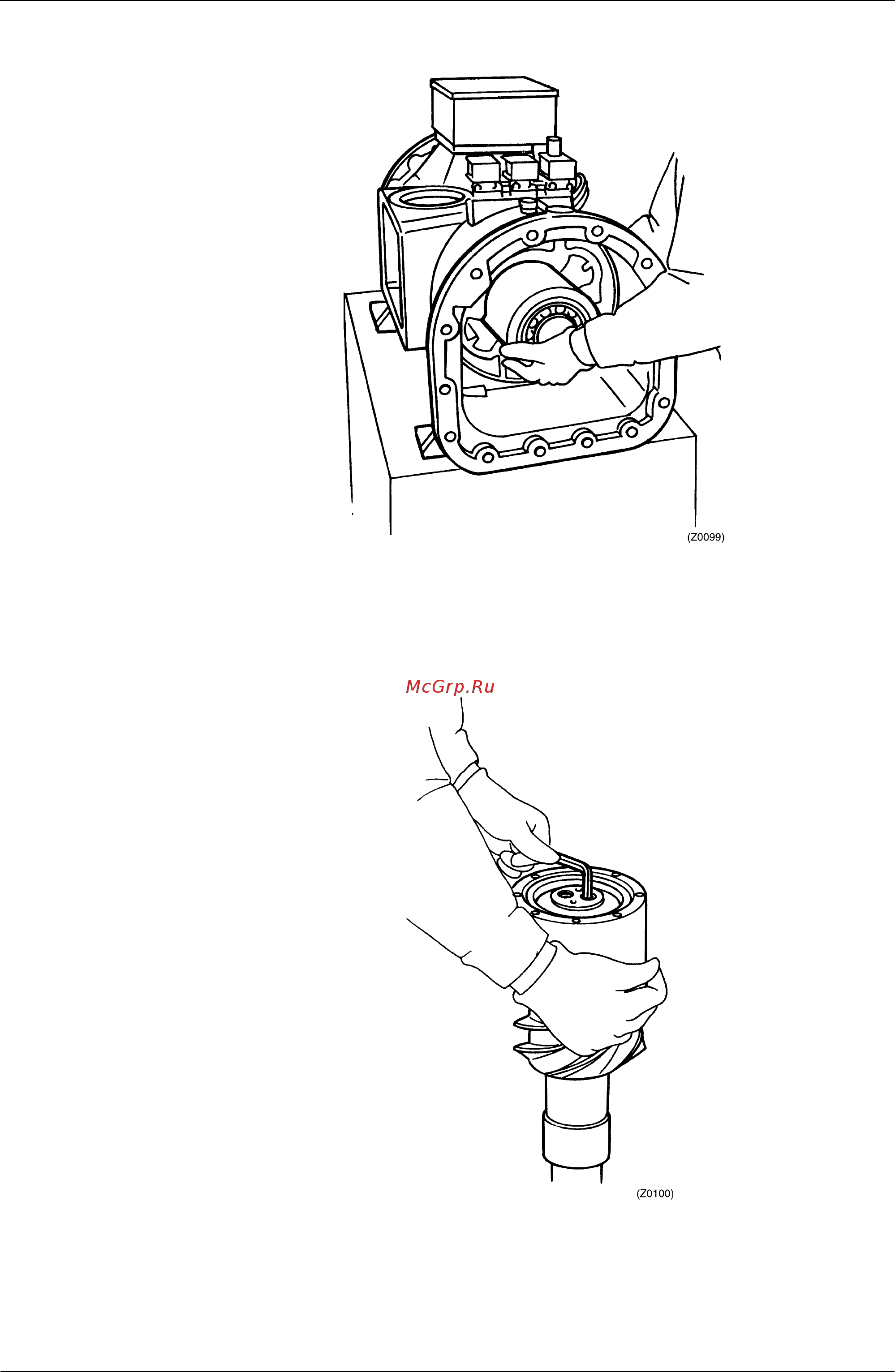 Daikin ZH7WSG [21/58] 3 disassembling the screw assembly remove the bolts and remove the screw bearing retainer plate remove the main bearing holder from the screw shaft do not lose screw rotor adjusting shims 2