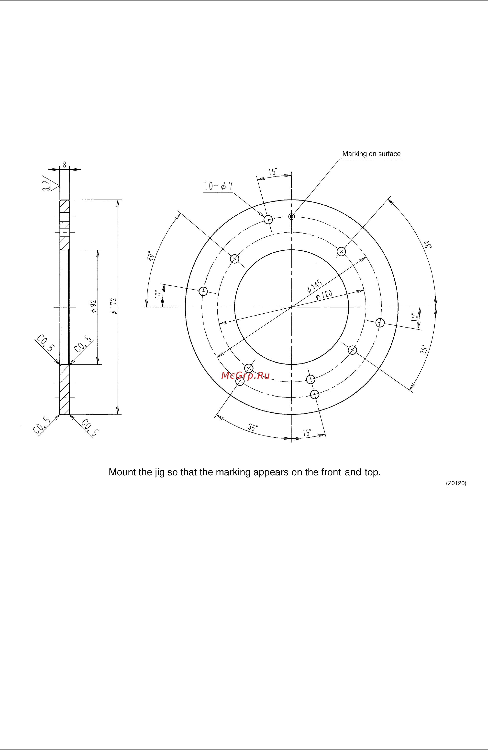 Daikin ZHC7LSGU [46/58] Jig 3 temporary bearing holder mounting plate jig for zh3_ material ss400