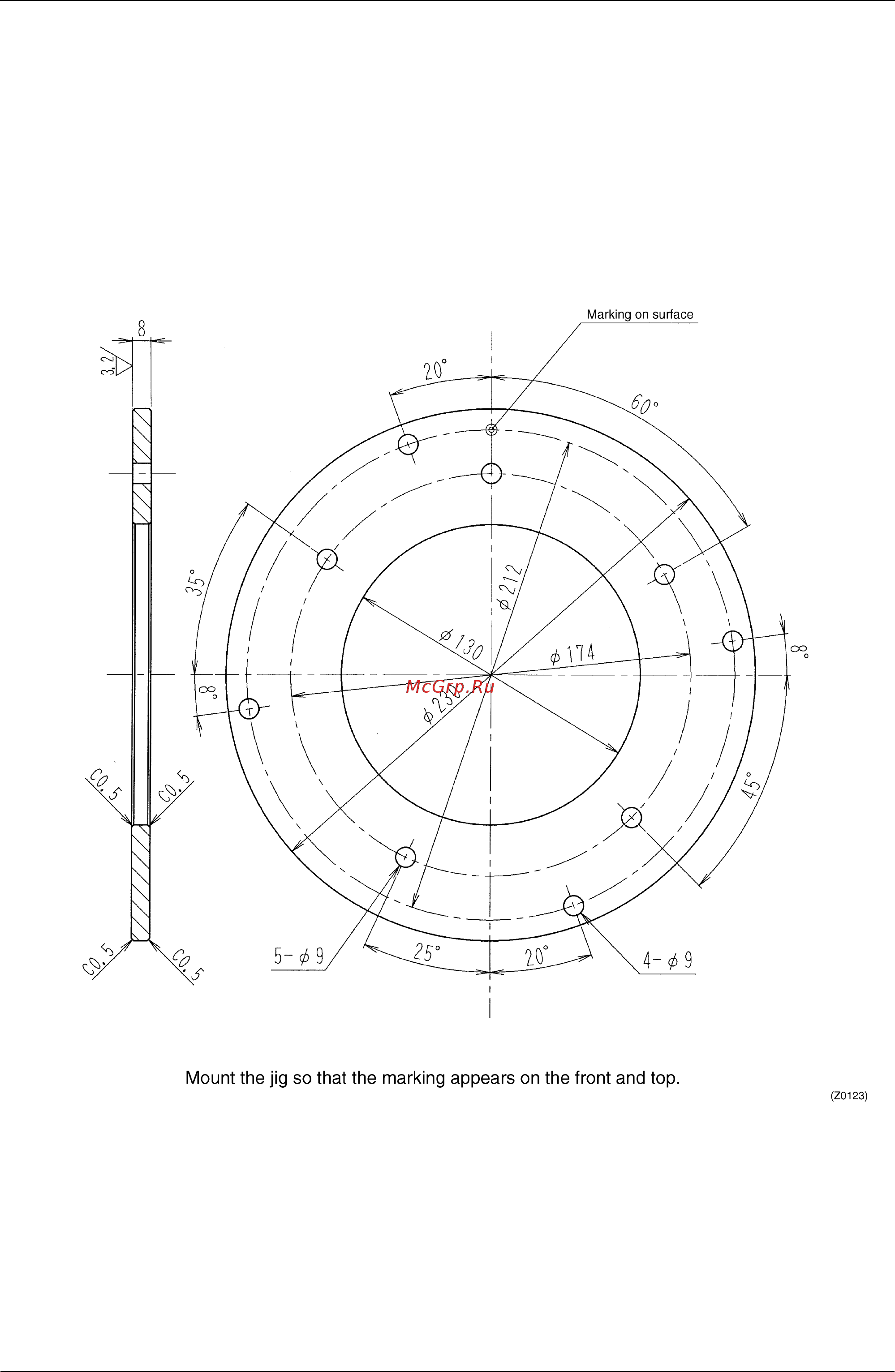 Daikin ZH5LMGU [49/58] Jig 3 temporary bearing holder mounting plate jig for zh9_ material ss400