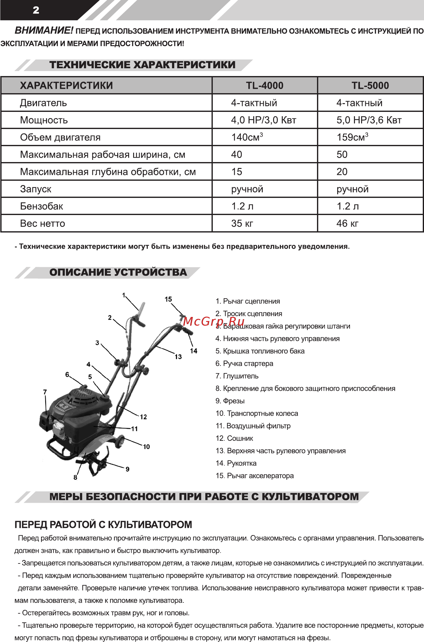 INTERTOOL TL-5000 [2/14] Бензобак 1 л 1 л