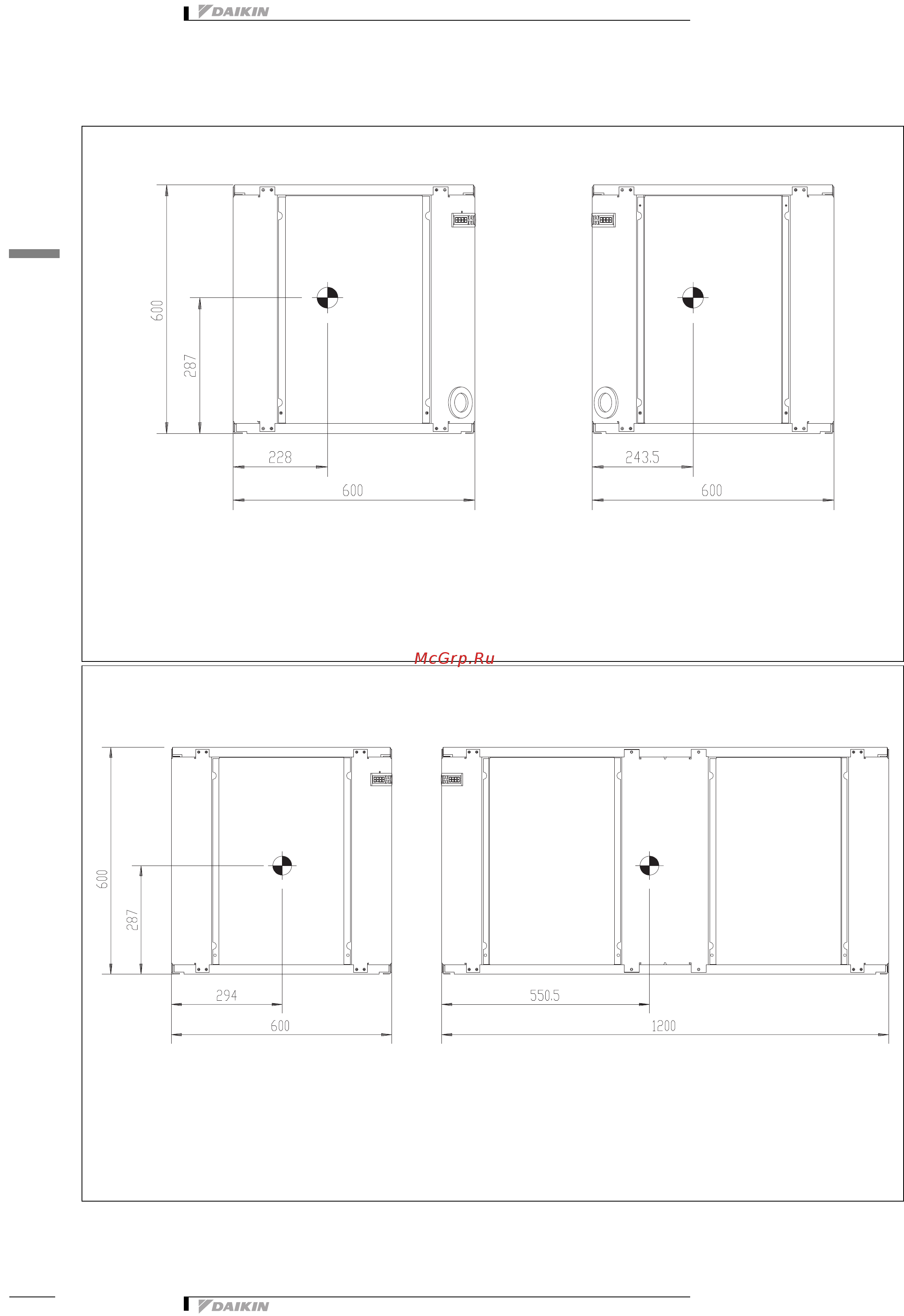 Daikin EWLP012KBW1N [12/21] Центр тяжести