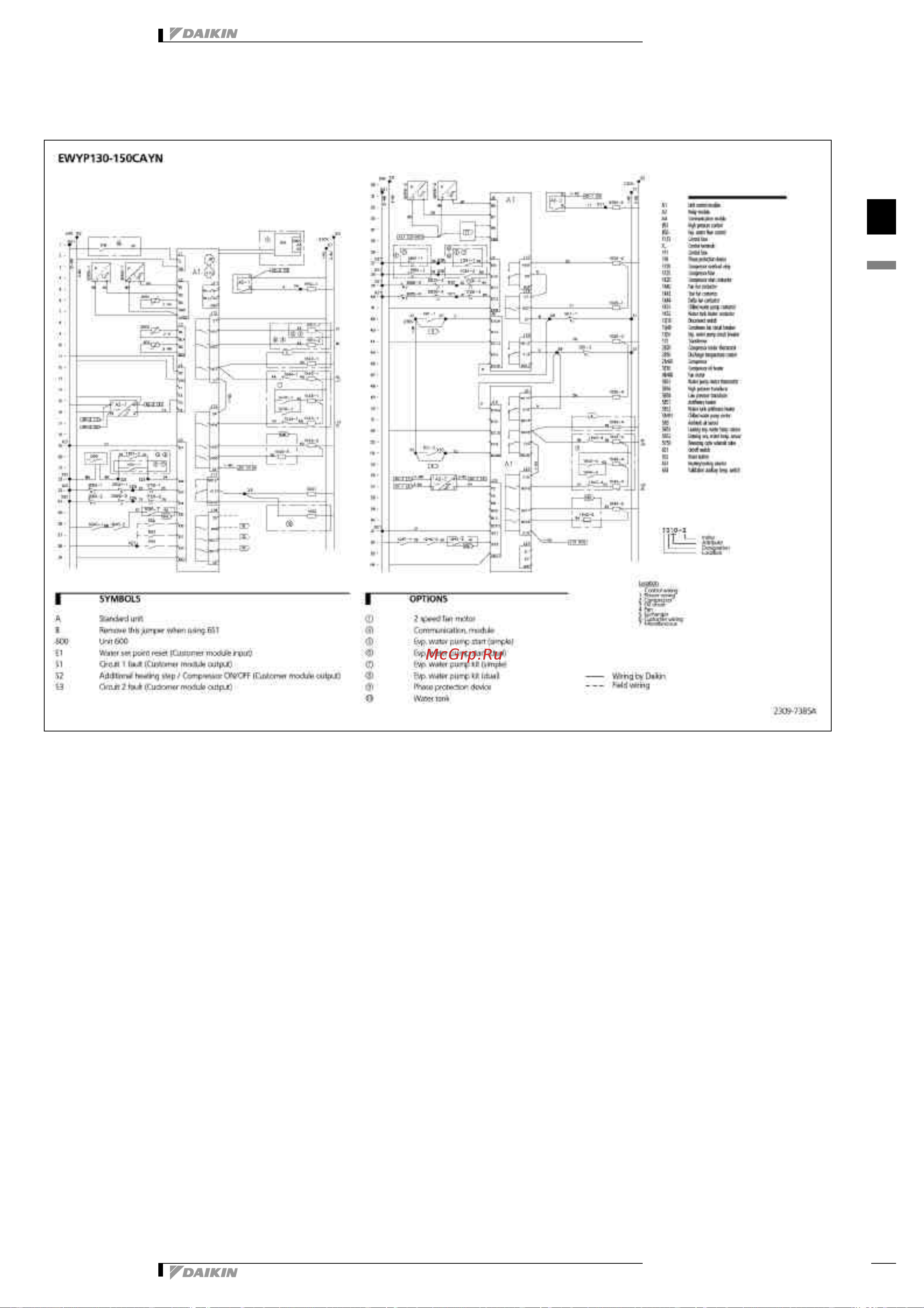 Daikin EWYP130CAYN [30/43] Wiring diagram