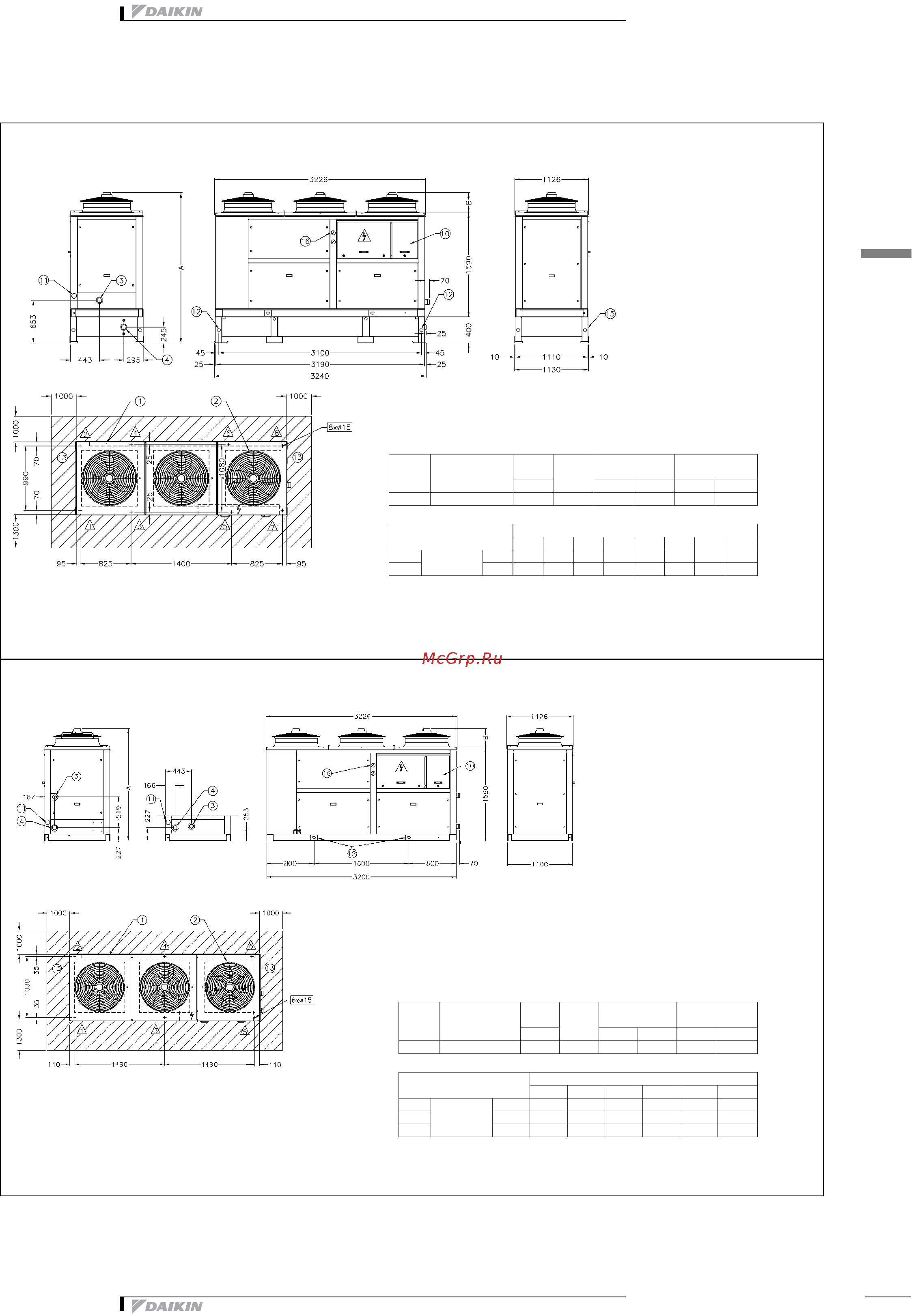 Daikin EWAP210CAYNN [27/50] Чертеж в масштабе и центр тяжести