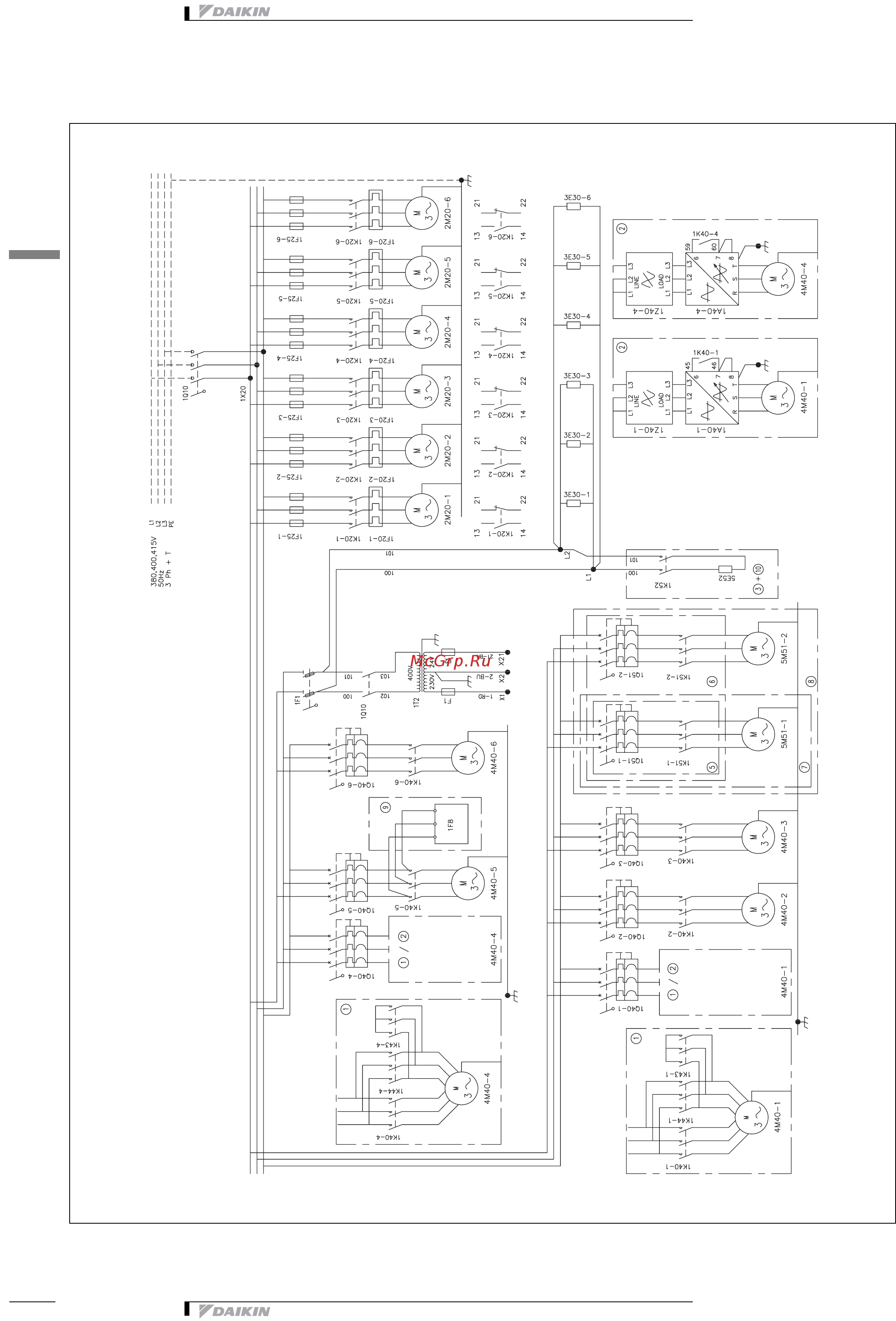 Daikin EWAP210CAYNN [40/50] Монтажная схема