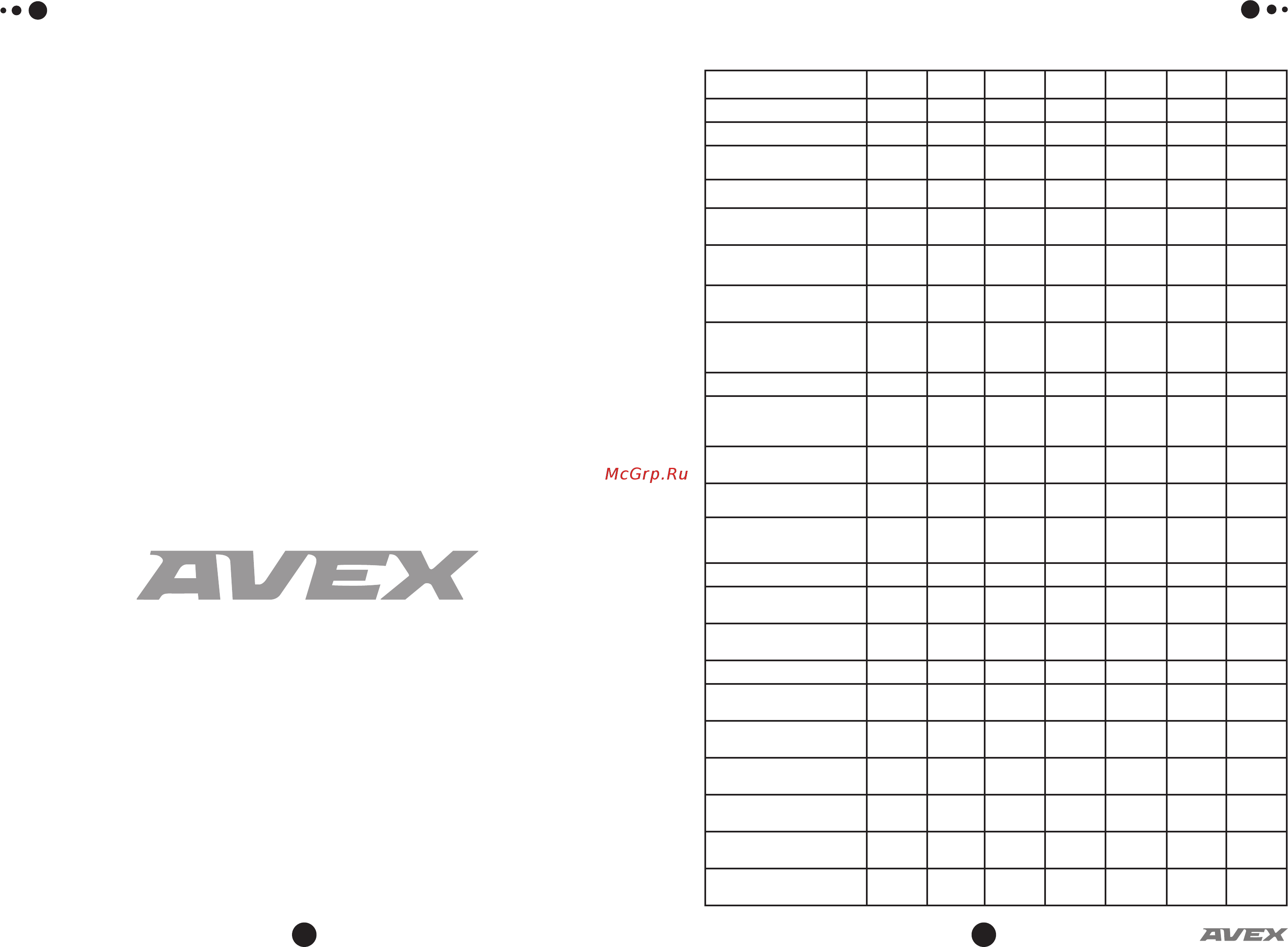 Avex CF 320 [2/11] Cf 150 cf 205 cf 250 cf 320 cf 400 cf 510 cf 610
