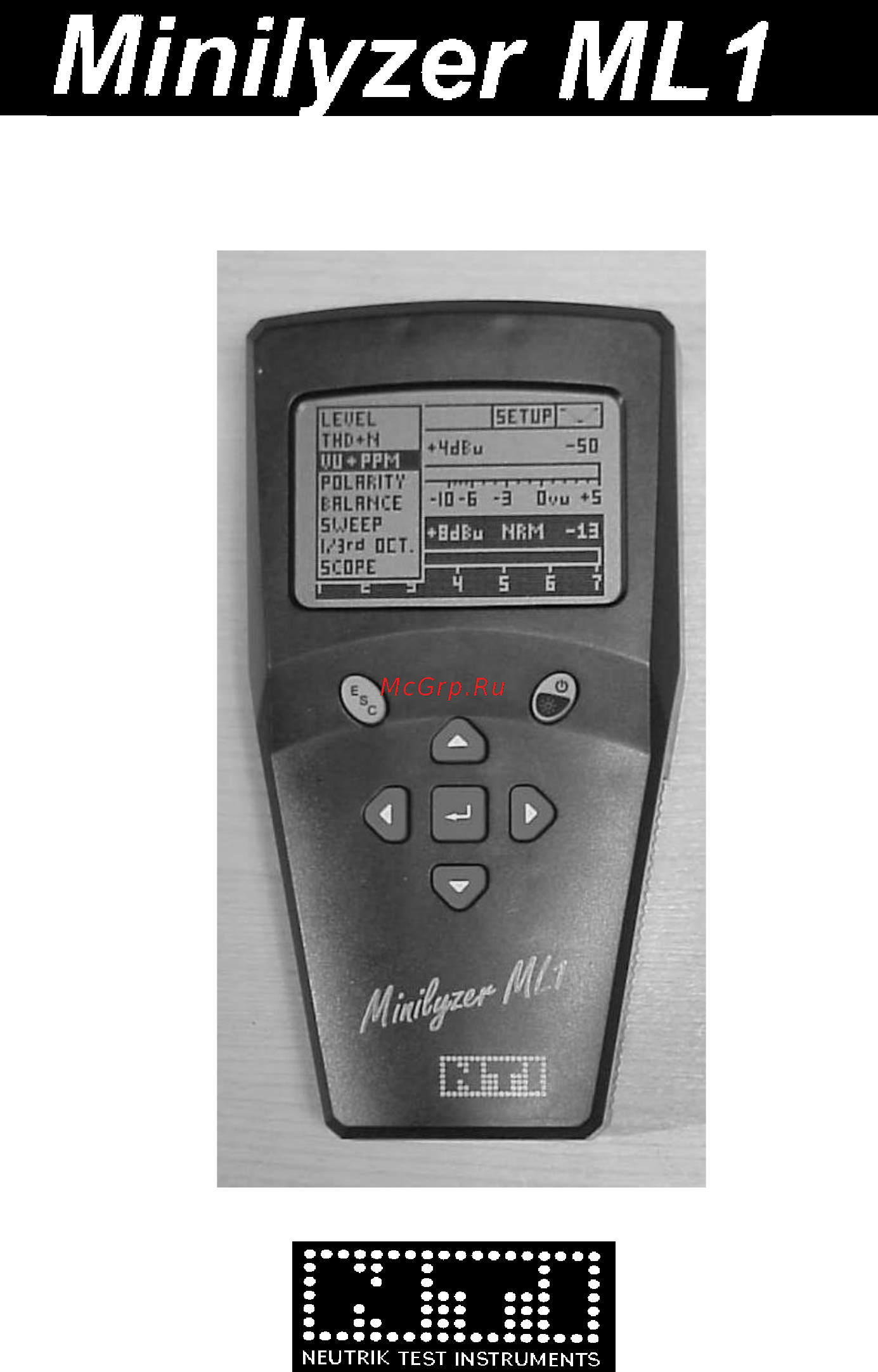Nti Neutrik Minilyzer ML1 Инструкция по эксплуатации онлайн