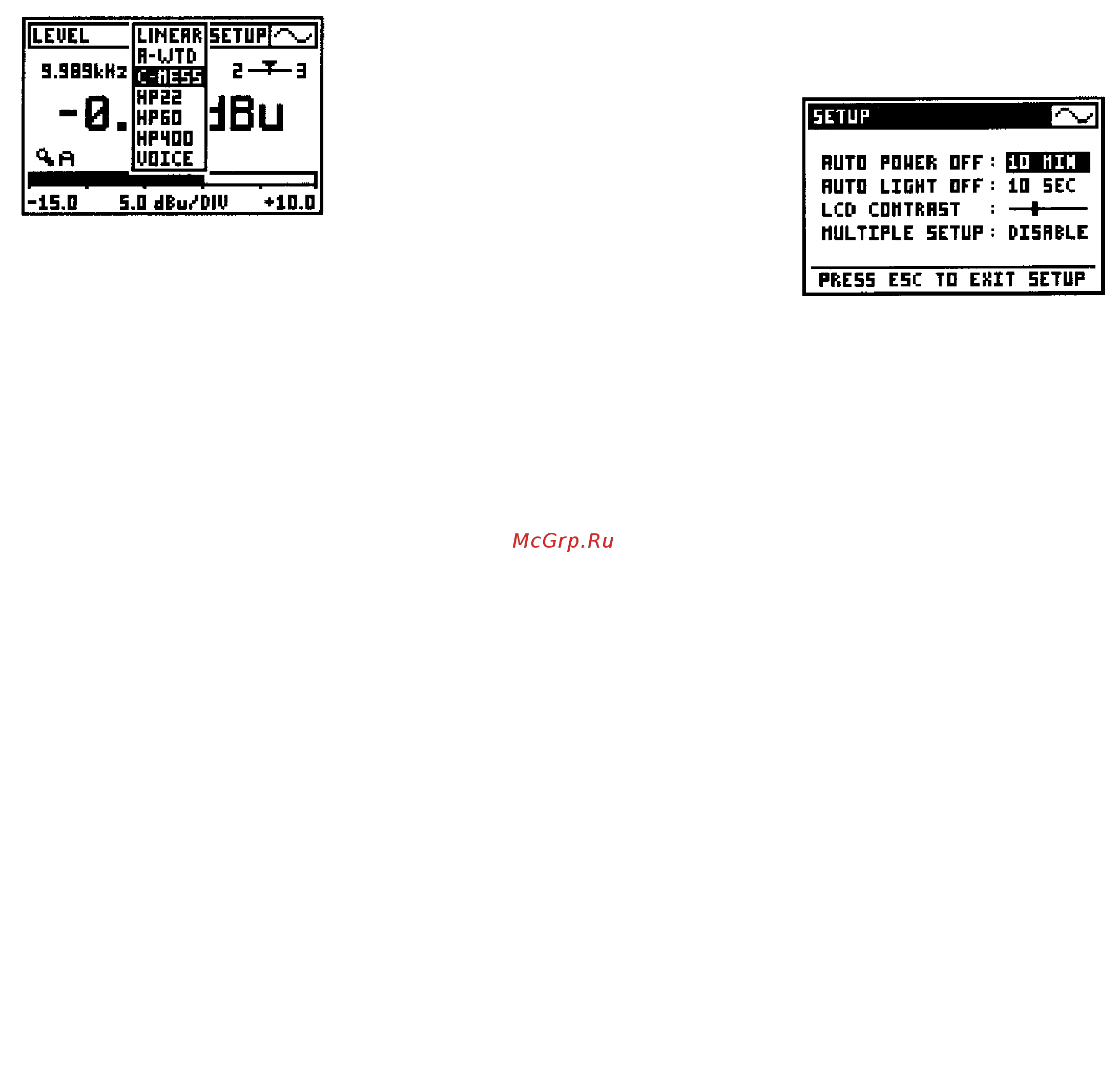Nti Neutrik Minilyzer ML1 [7/16] Меню установок setup