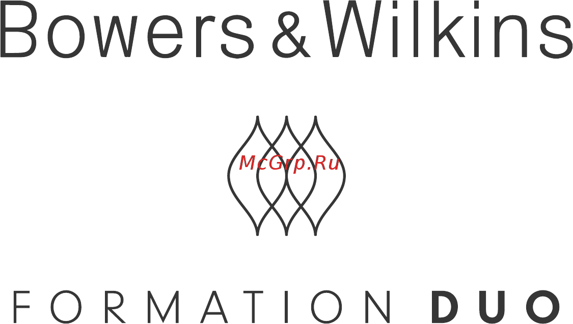 Bowers & Wilkins Formation Duo Инструкция пользователя онлайн