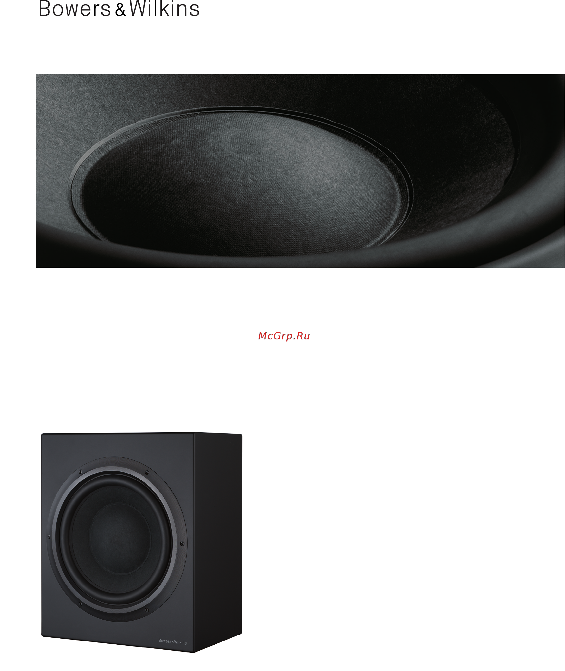 Bowers & Wilkins CT SW12 Информационная листовка онлайн