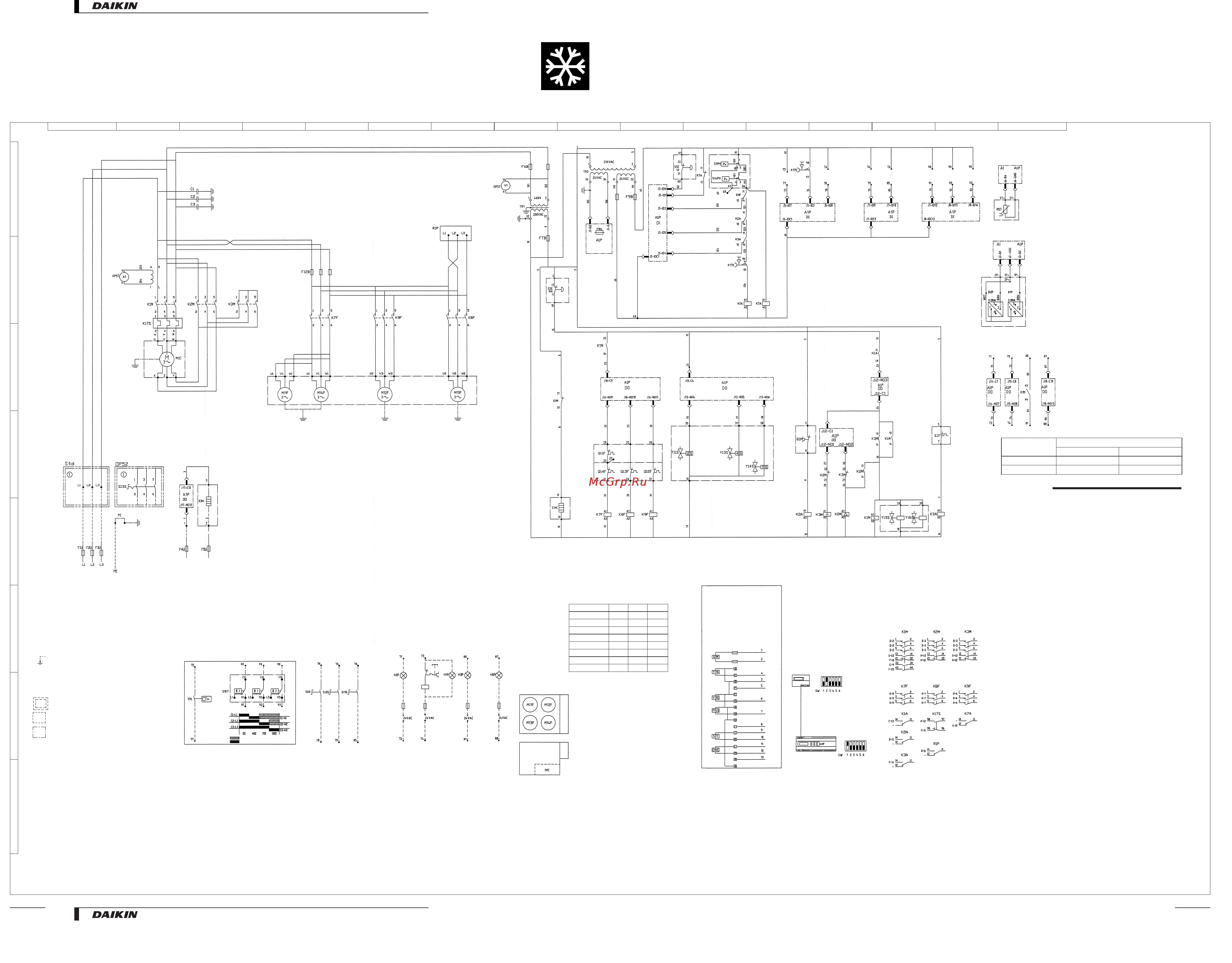 Daikin ER40MZY [11/14] Wiring diagrams