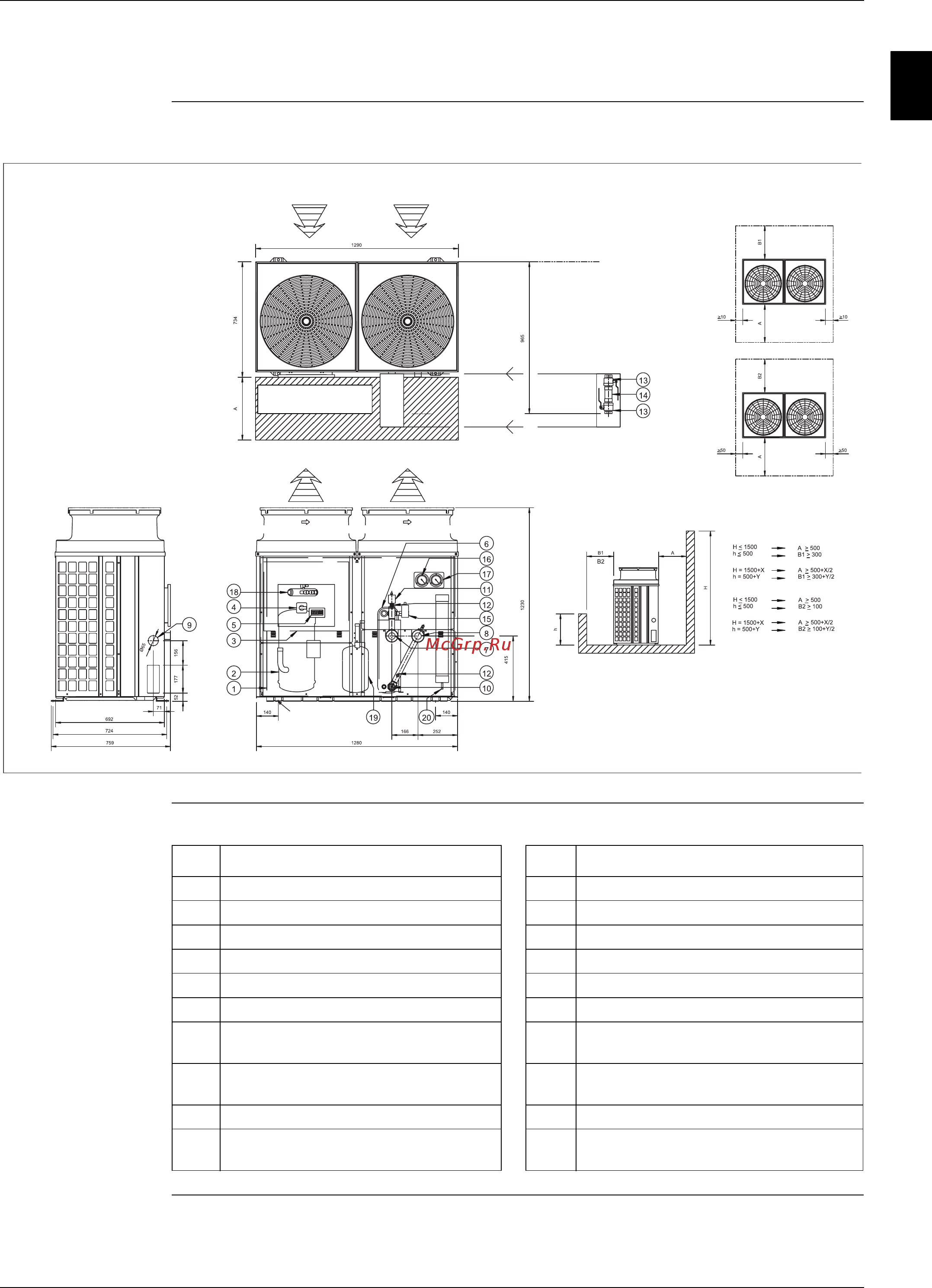 Daikin EUWYP24KAZW1 [54/214] Чертеж общего вида euwan5 8kazw1 euwyn5 8kazw1