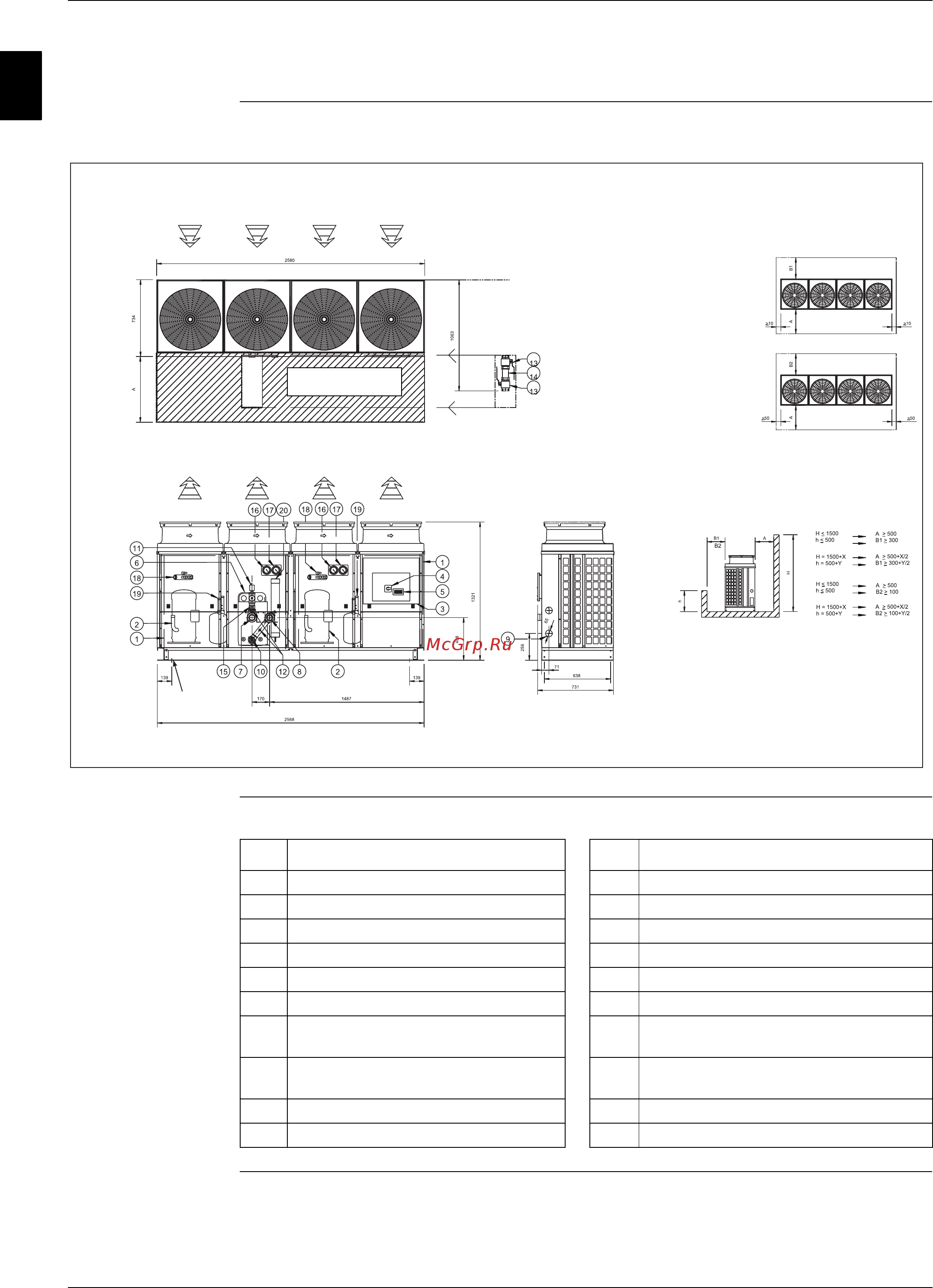 Daikin EUWAN12KAZW1 [63/214] Чертеж общего вида euwan16kazw1 euwyn16kazw1