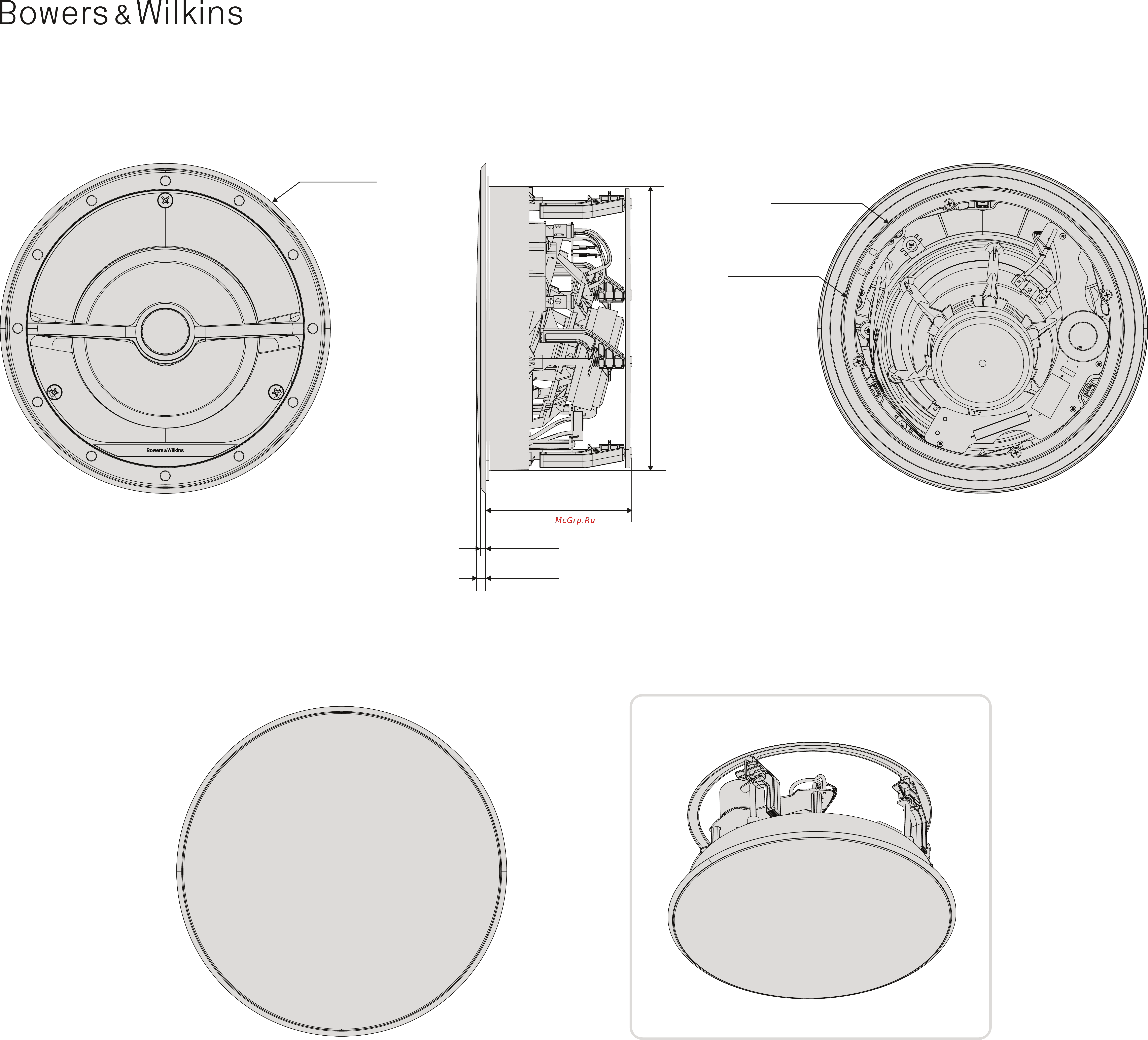 Bowers & Wilkins CCM7.5 S2 Схема встраивания онлайн