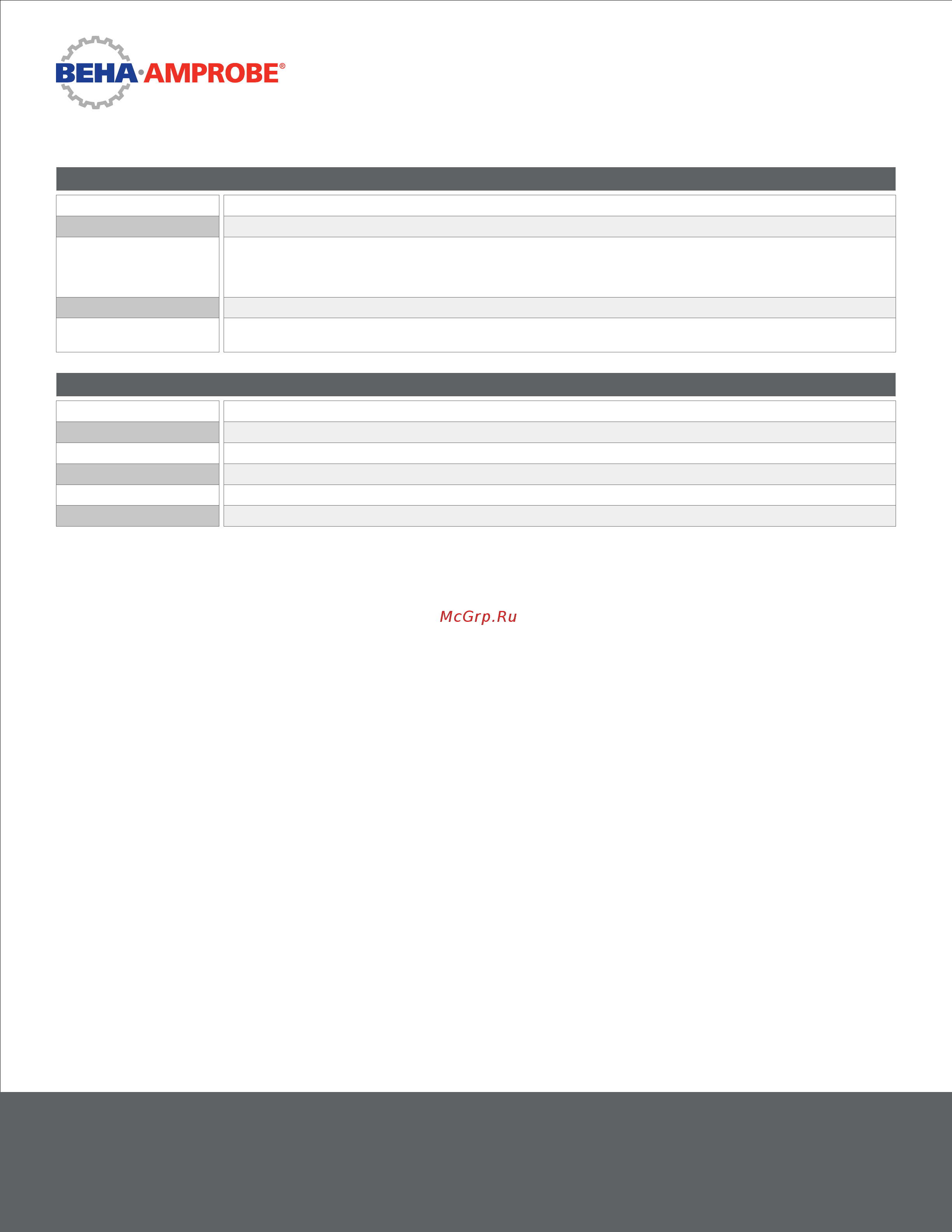 BEHA-AMPROBE HD110C [3/3] Acd 23sw electrical specifications