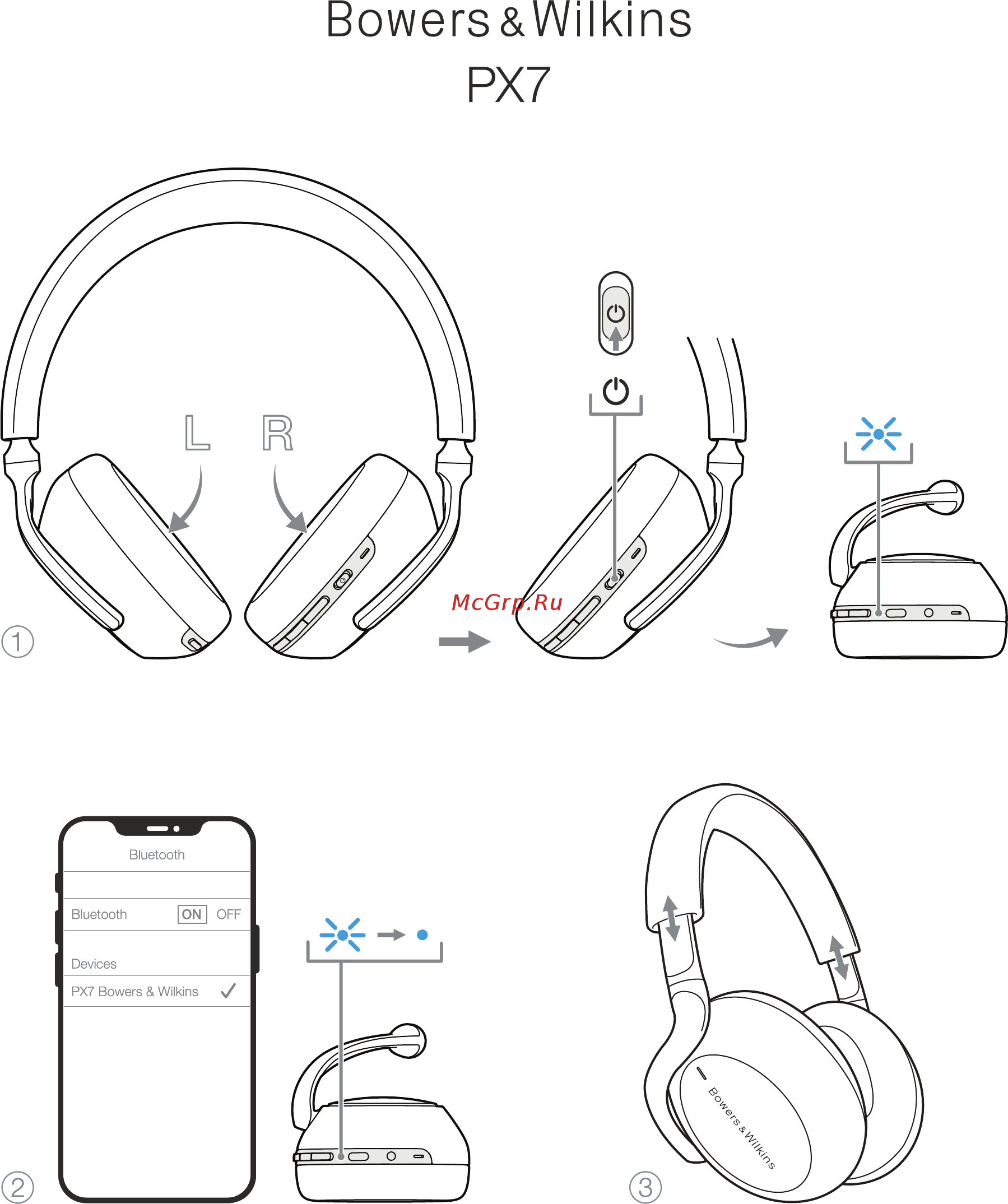 Bowers & Wilkins PX7 Краткое руководство онлайн