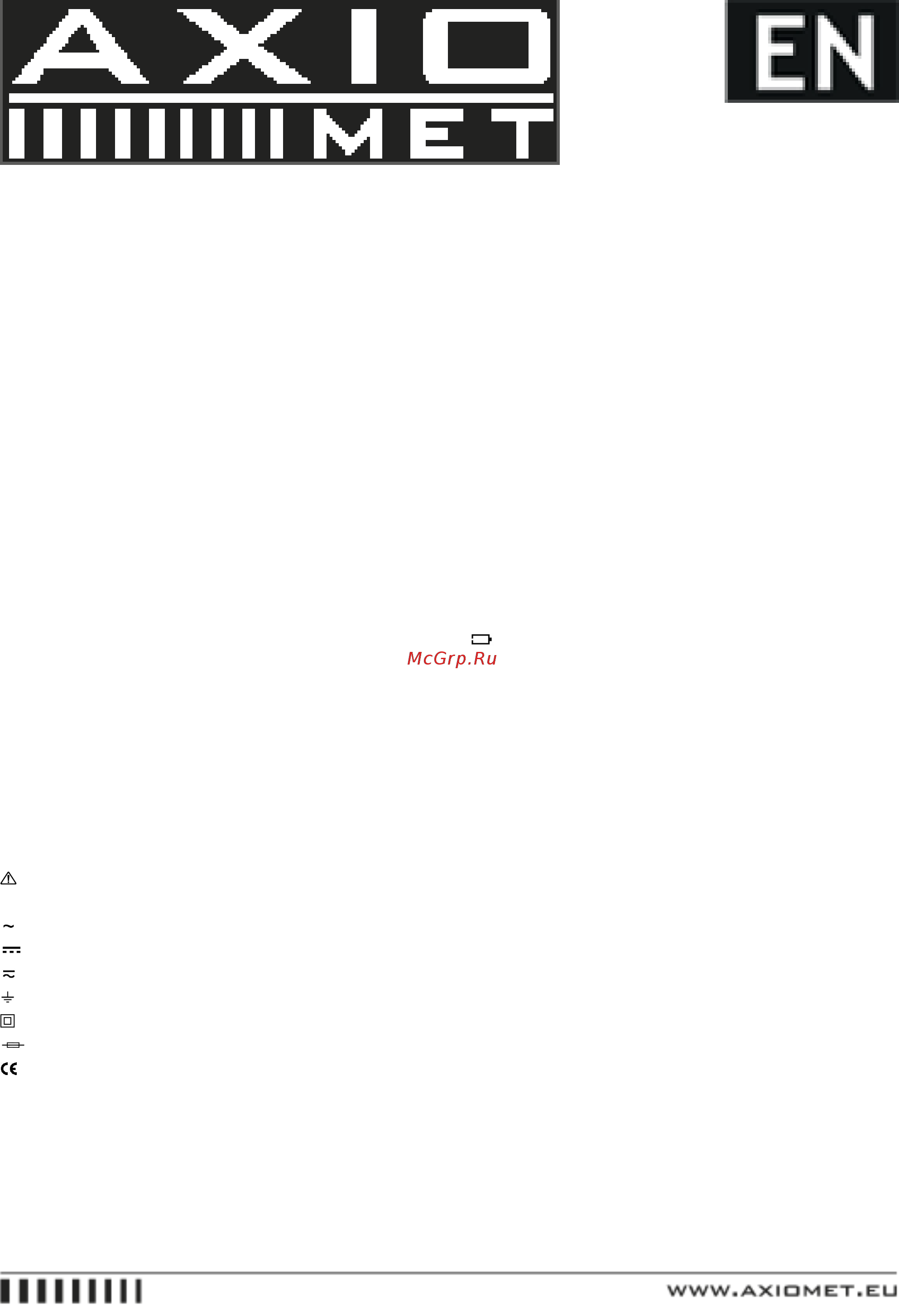 AXIOMET AX-160IP [3/30] Symbols