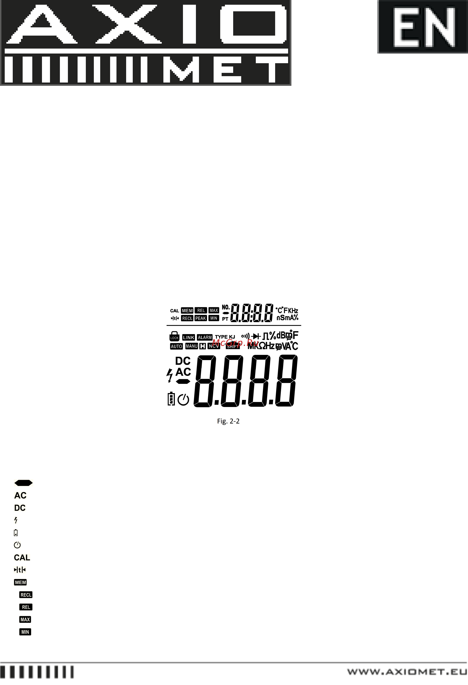 AXIOMET AX-160IP [6/30] Lcd display