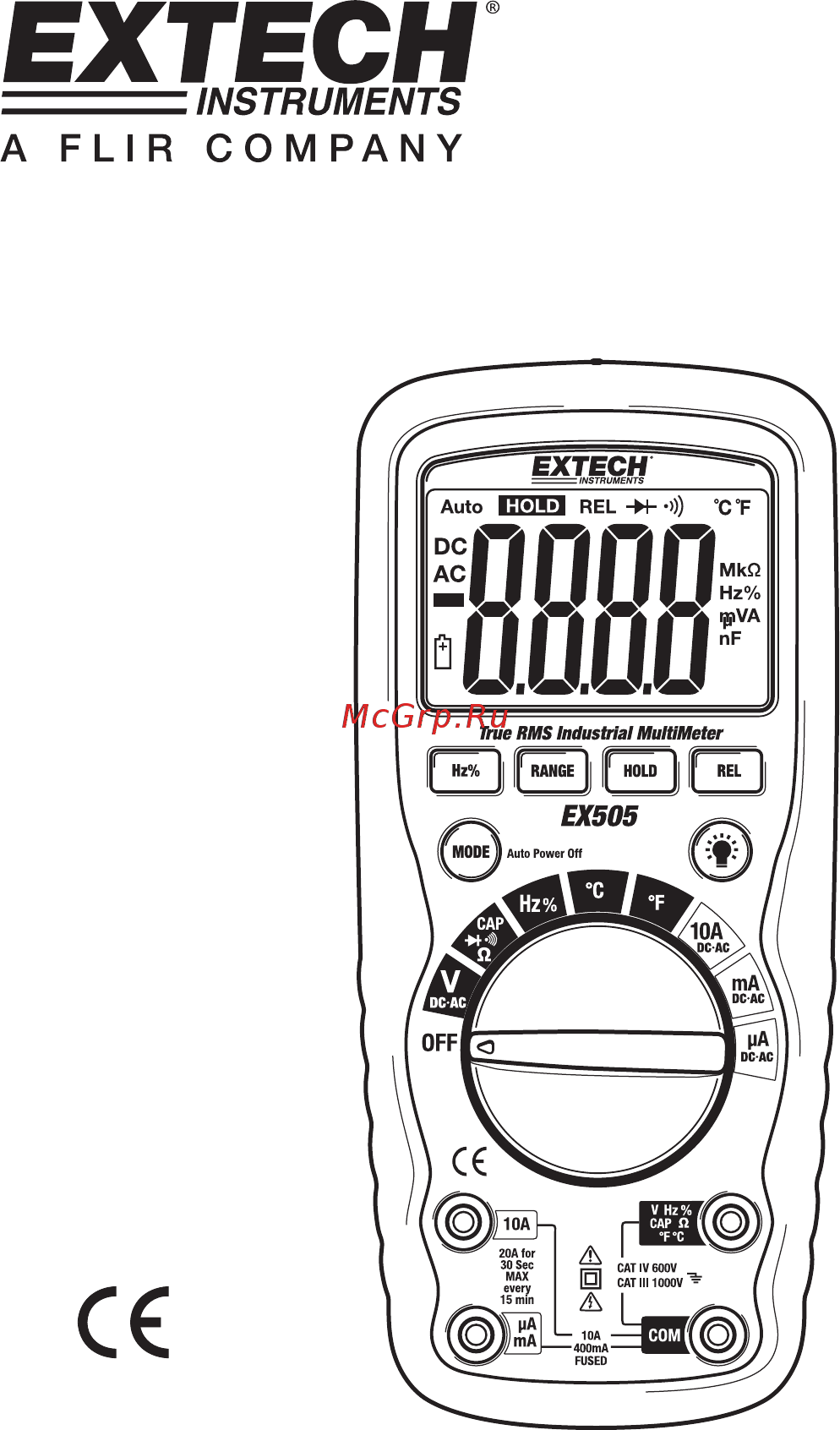 EXTECH EX505 Расширенная инструкция онлайн