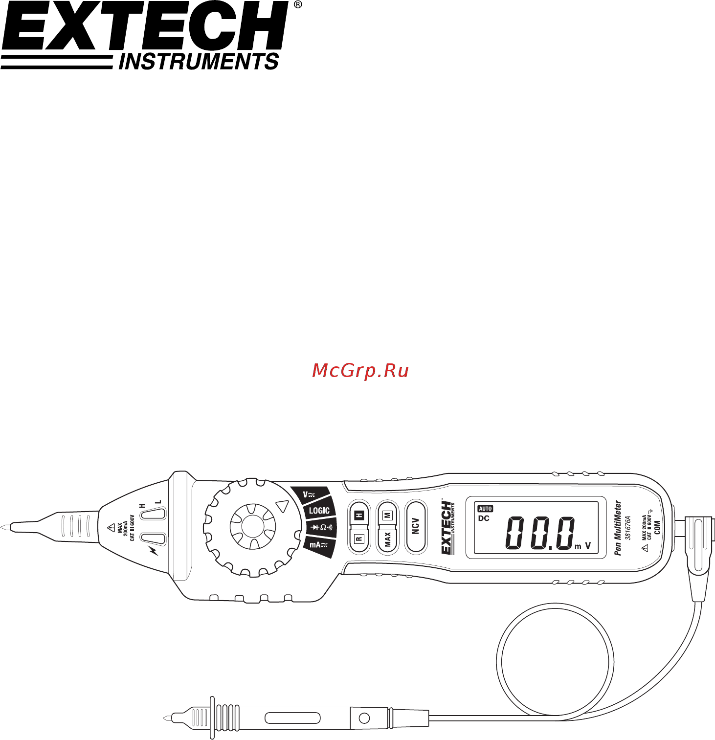 EXTECH EX381676A Расширенная инструкция онлайн