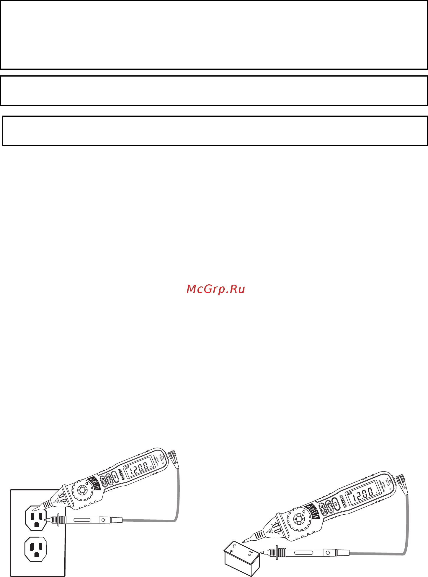 EXTECH EX381676A [7/13] Ac and dc voltage measurements