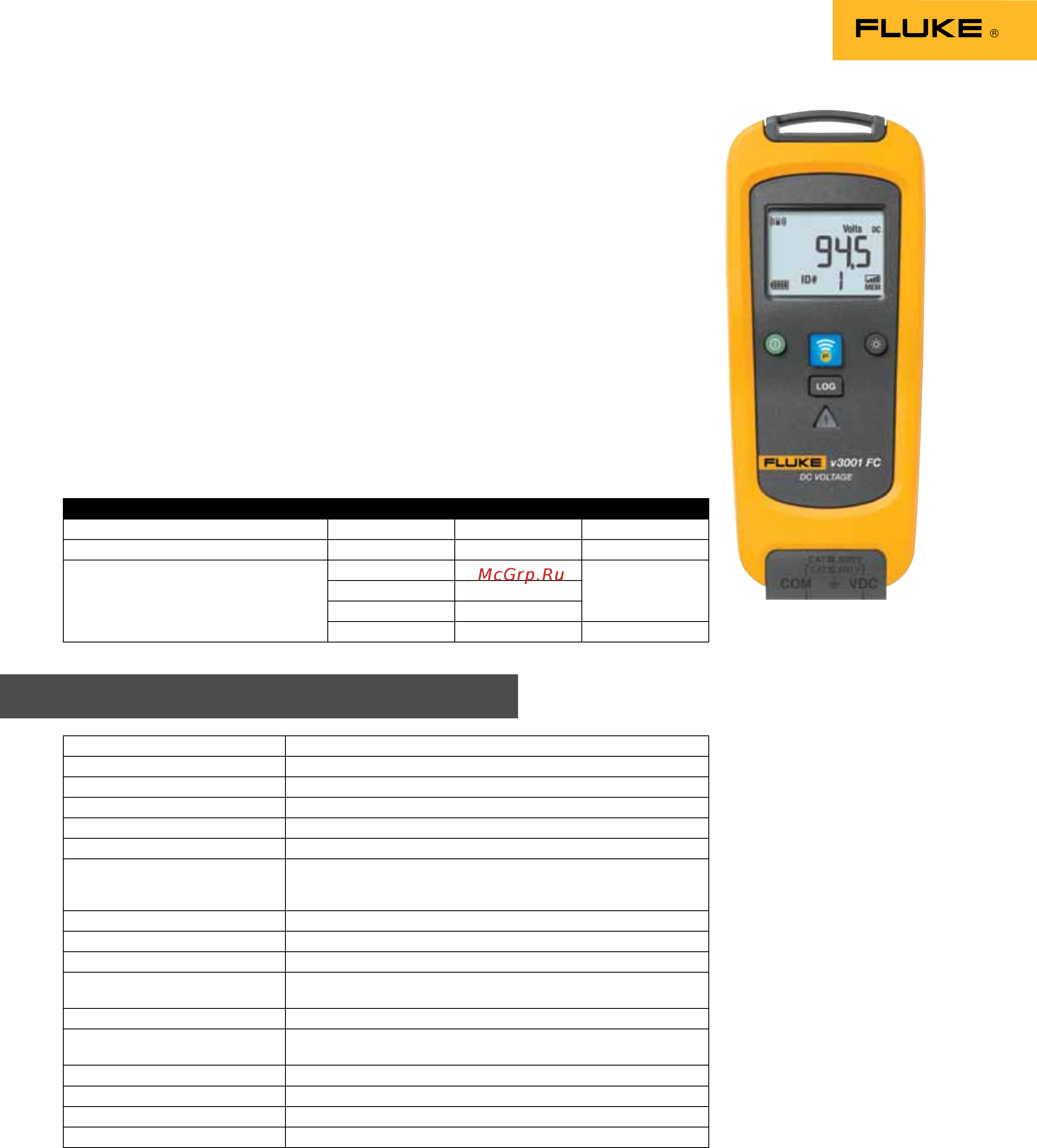 Fluke FLK-V3001FC [6/8] Fluke v3001 fc wireless dc voltage module