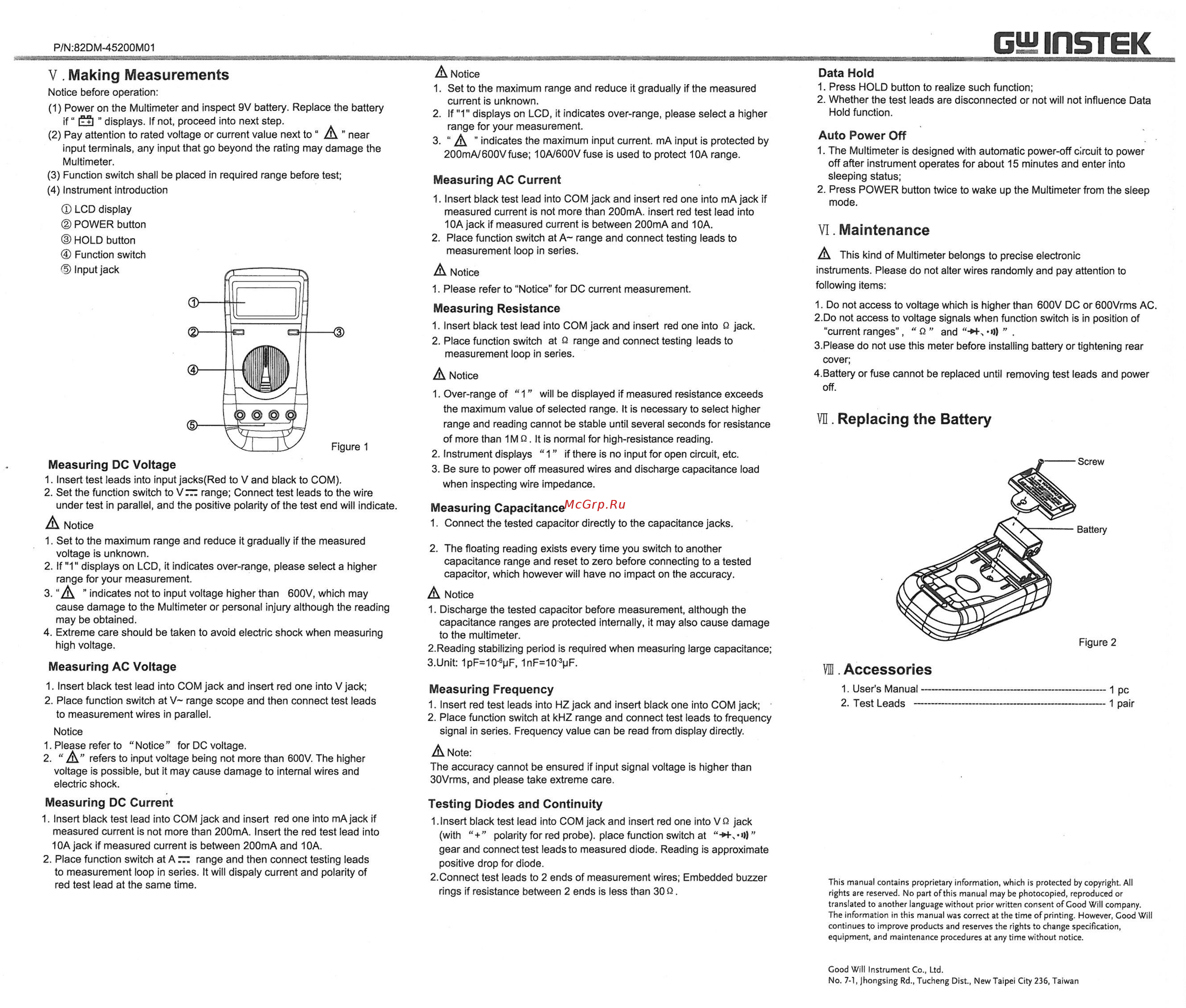 GW INSTEK GDM-452 [2/2] Gw kister