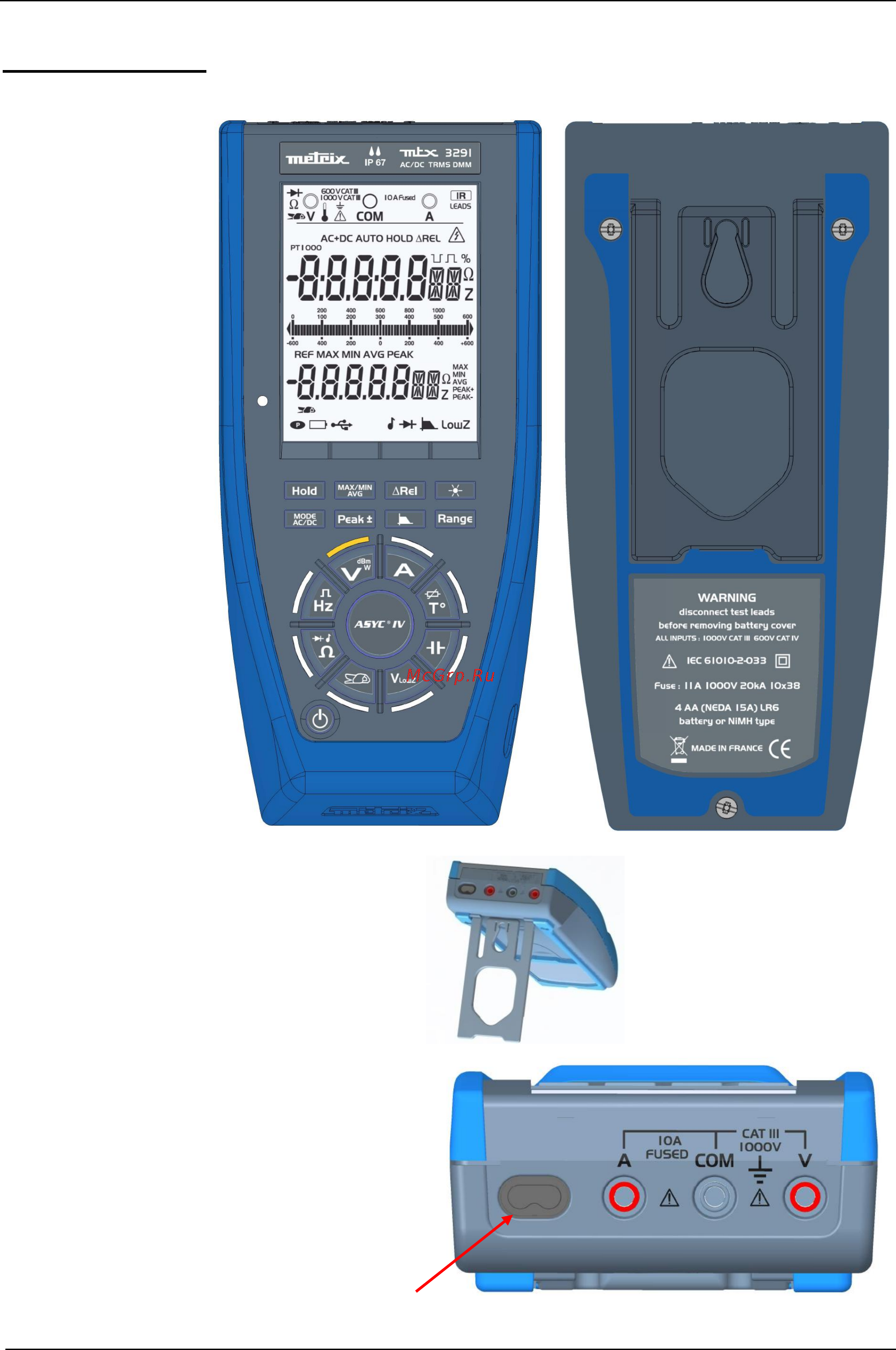 METRIX MTX3290 [9/63] Description of the instruments continued