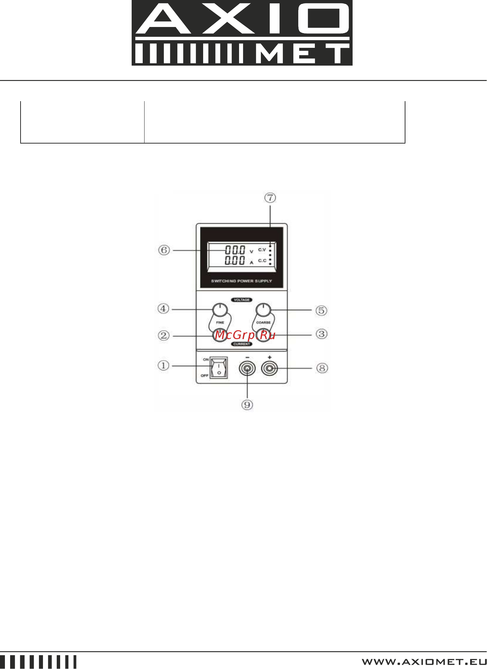 AXIOMET AX-3005DS [3/4] Front panel details