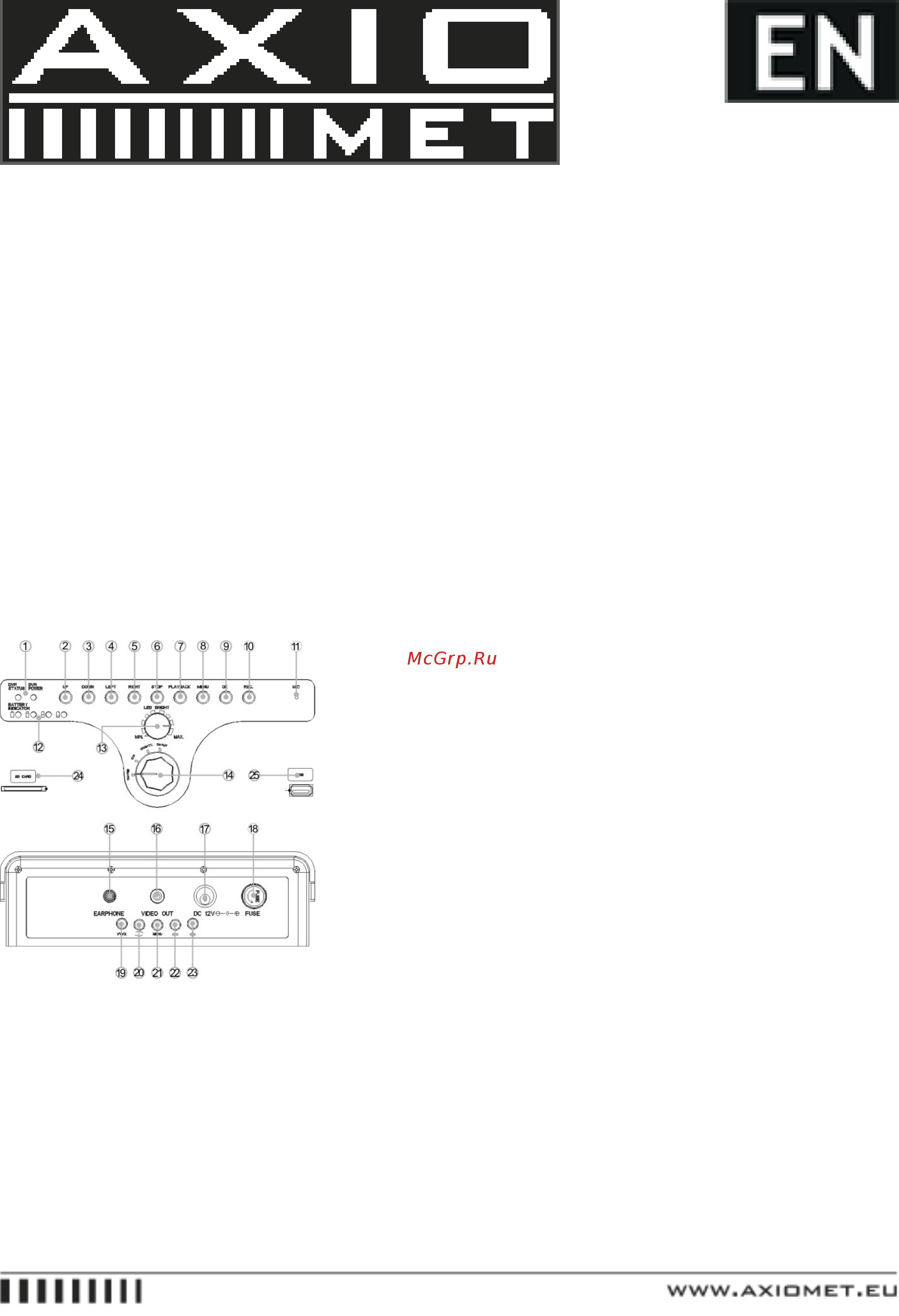 AXIOMET AX-B2120RD [6/15] Quick start guide