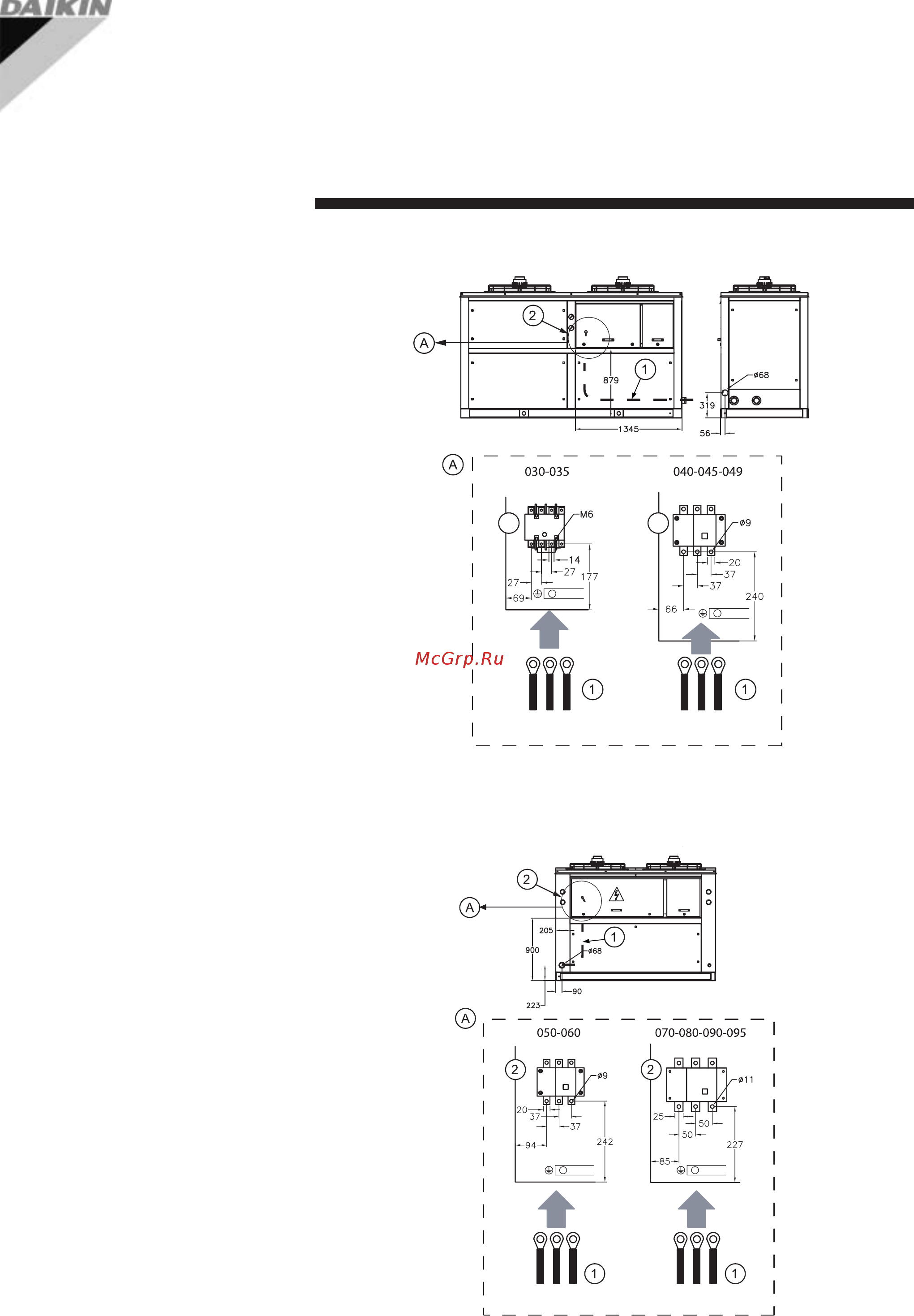 Daikin EUWA080BZ6Y [18/31] Монтаж