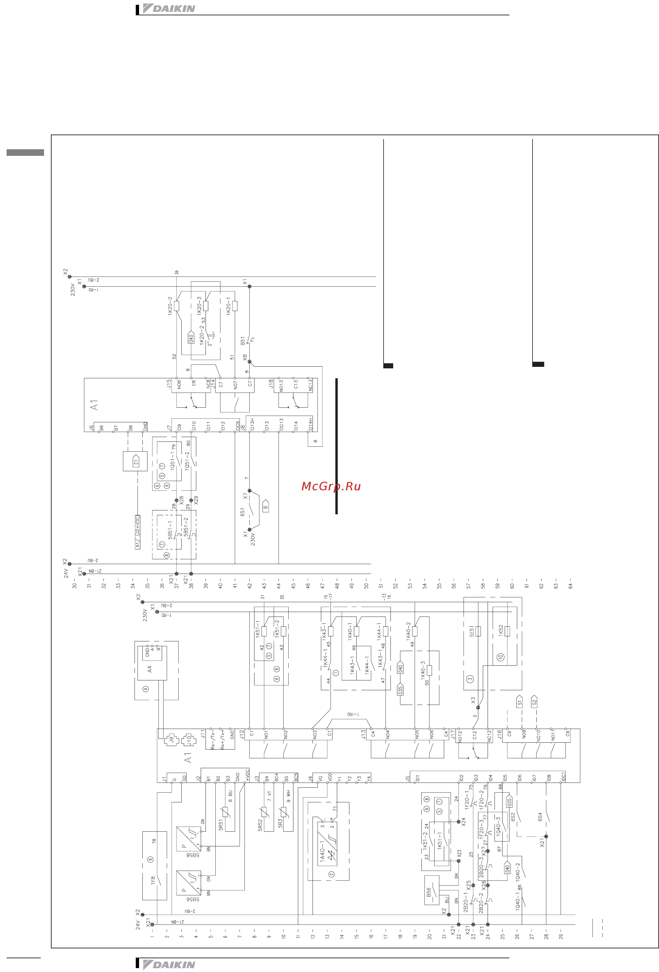 Daikin EUWA080BZ6Y [30/47] Wiring diagram
