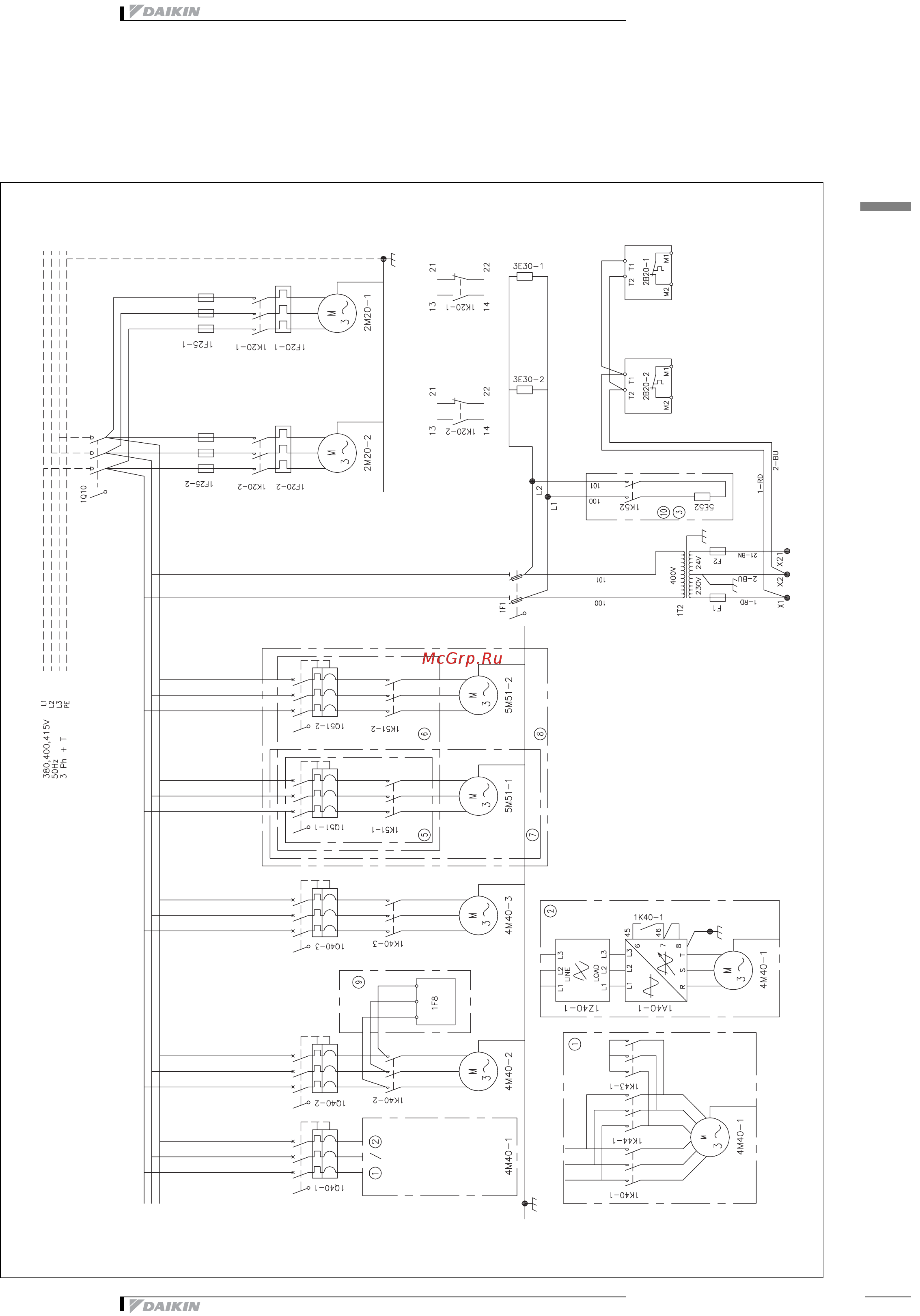 Daikin EUWA080BZ6Y [31/47] Wiring diagram