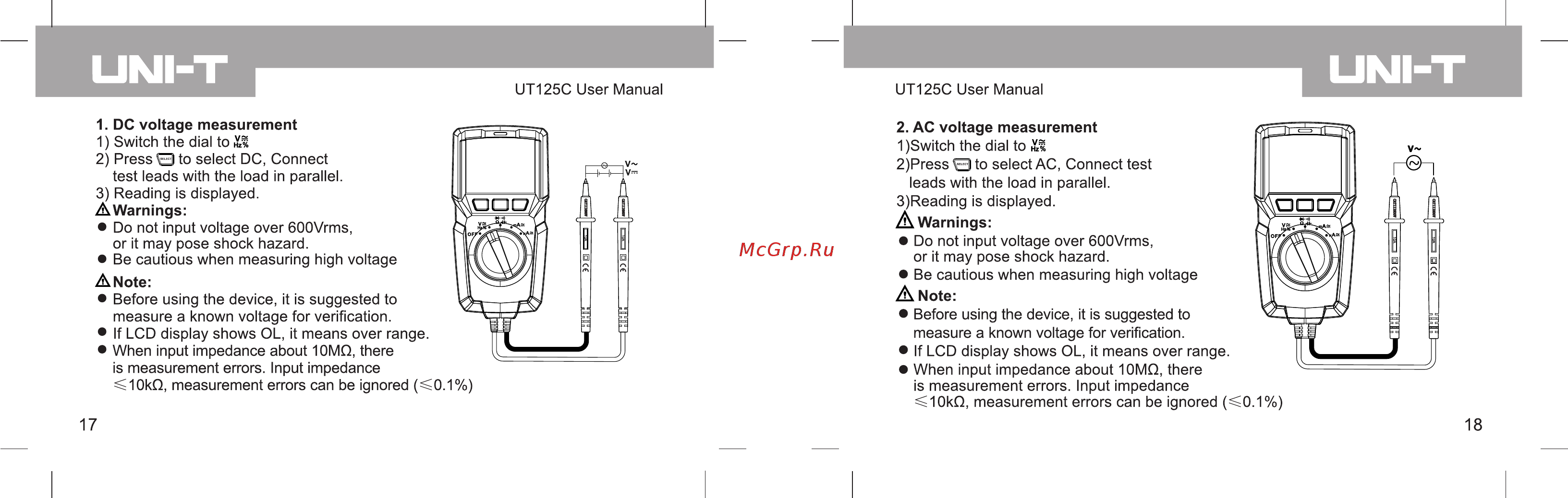 Uni-T UT125C [10/19] 页 10