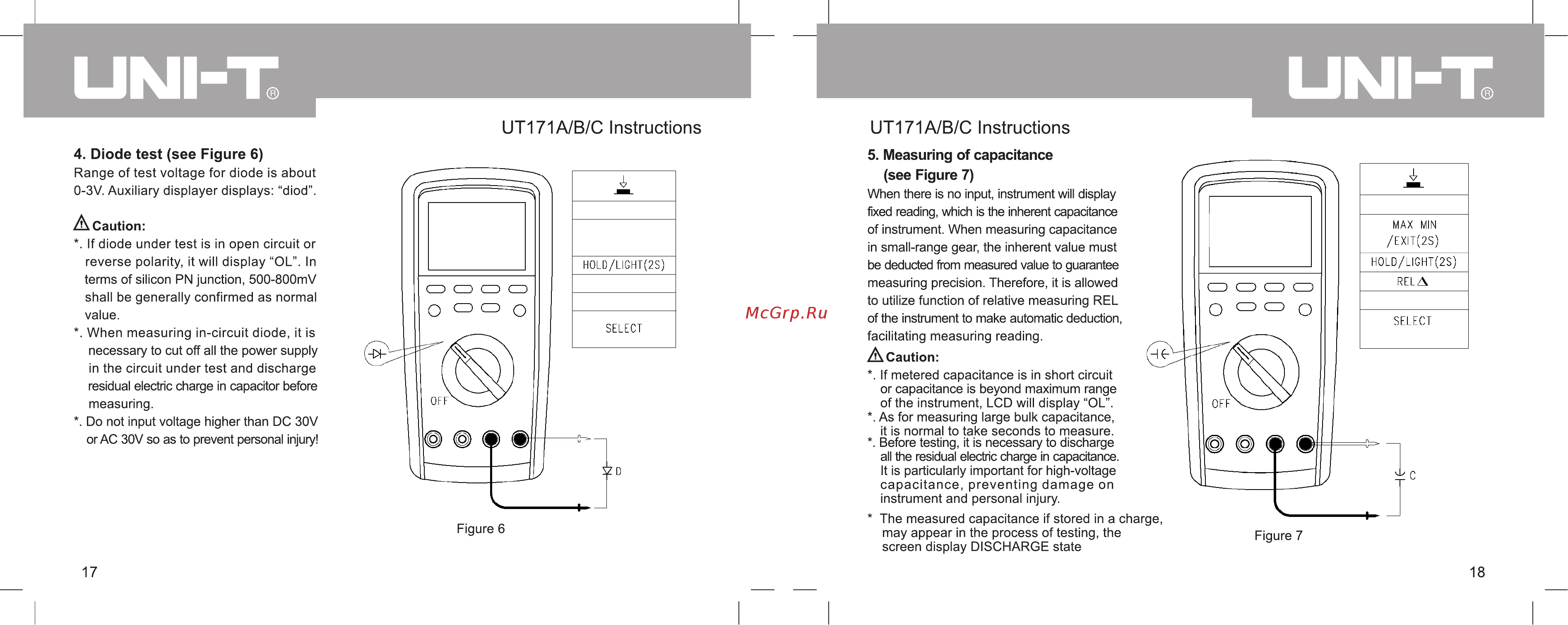 Uni-T UT171A [11/20] Ut171a b c instructions ut171a b c instructions