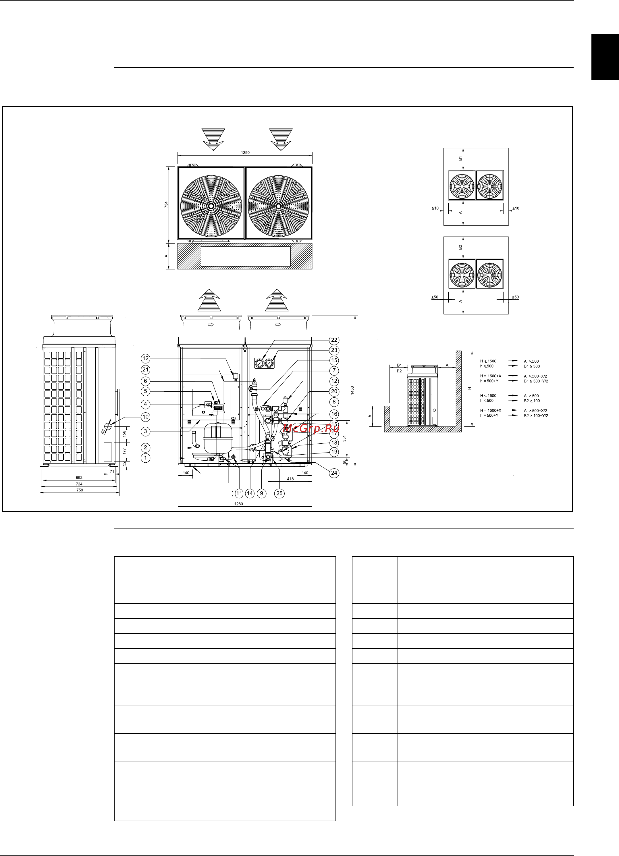Daikin EUWYN16KZW1 [68/268] Чертеж общего вида euwab10 12kzw1