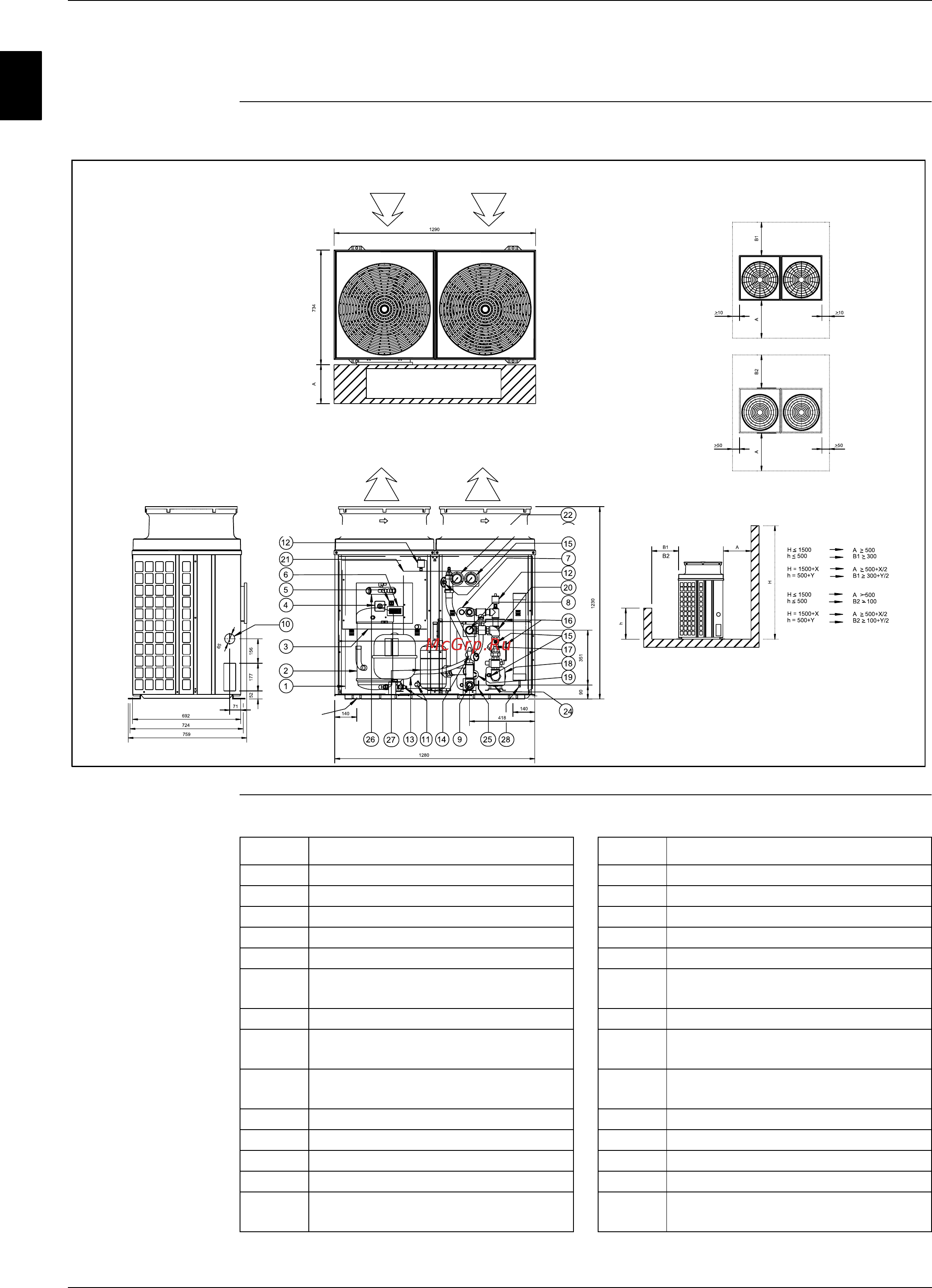 Daikin EUWYN16KZW1 [77/268] Чертеж общего вида euwyb5 8kzw1