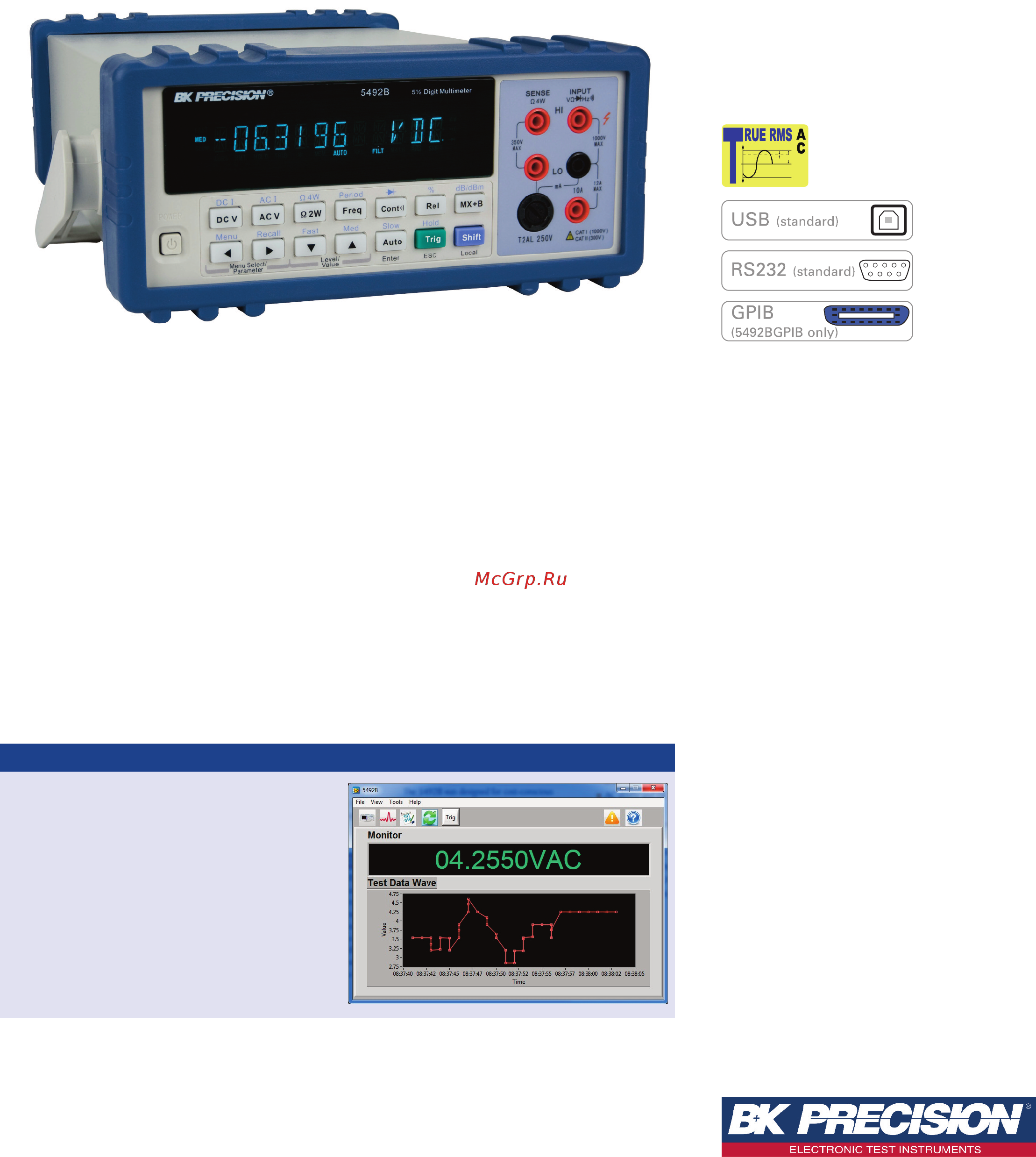 B&K PRECISION BK5492B Расширенная инструкция онлайн