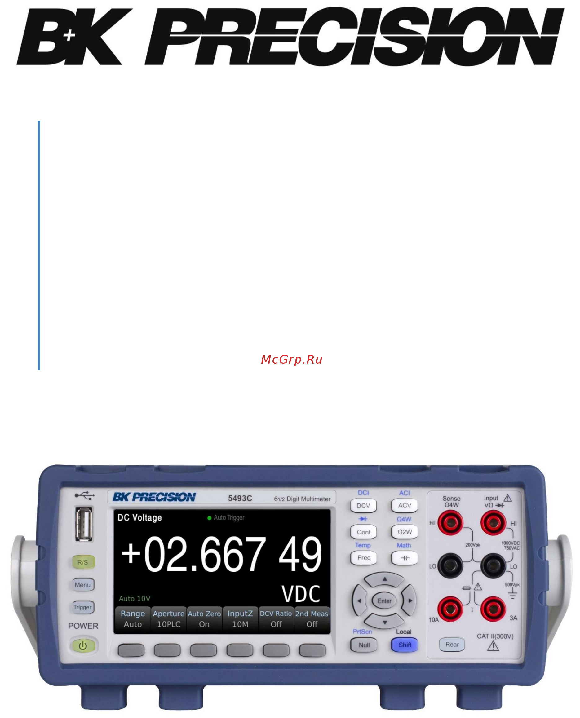 B&K PRECISION BK5493CGPIB Инструкция по эксплуатации онлайн