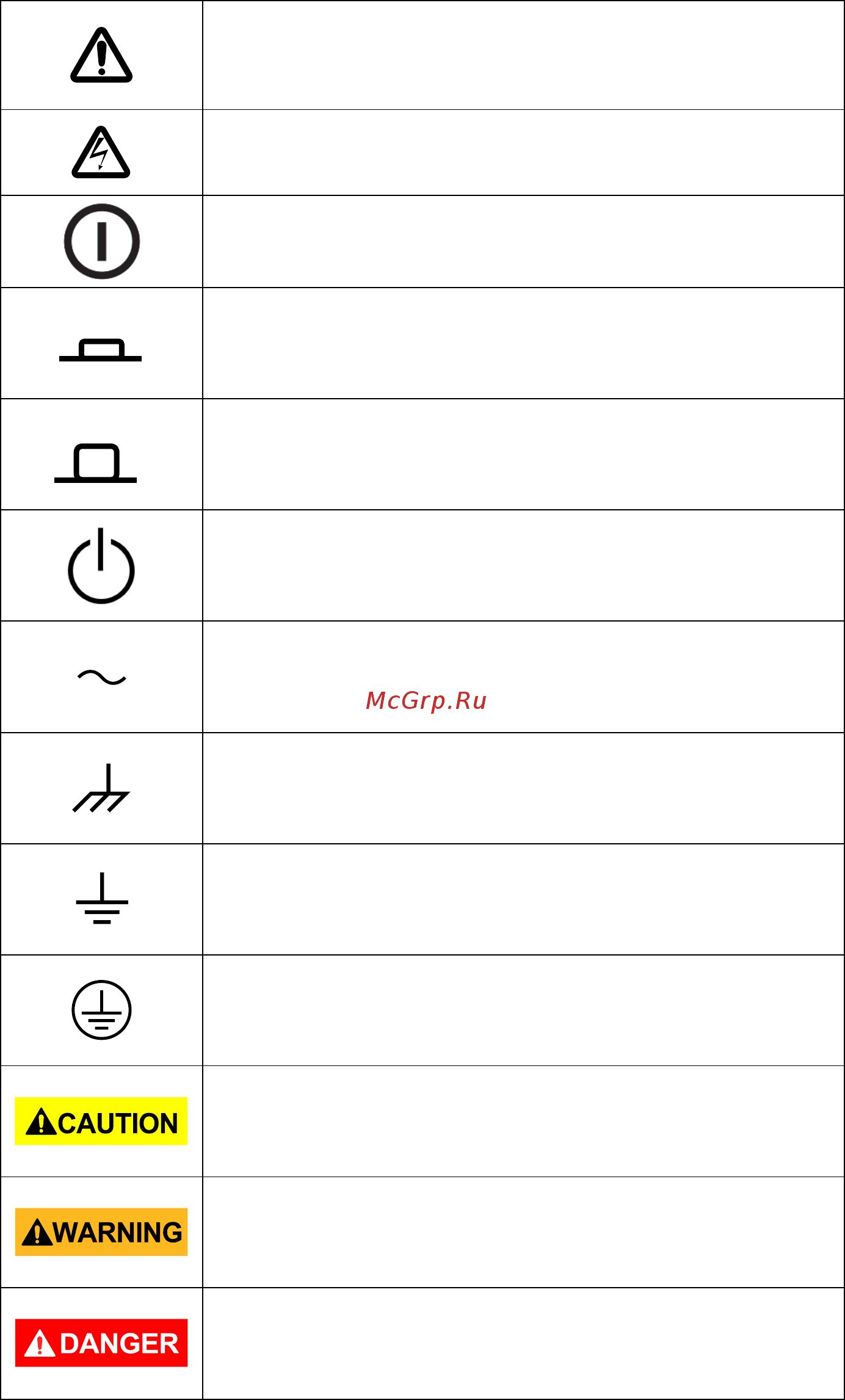 B&K PRECISION BK5493CGPIB [8/57] Safety symbols