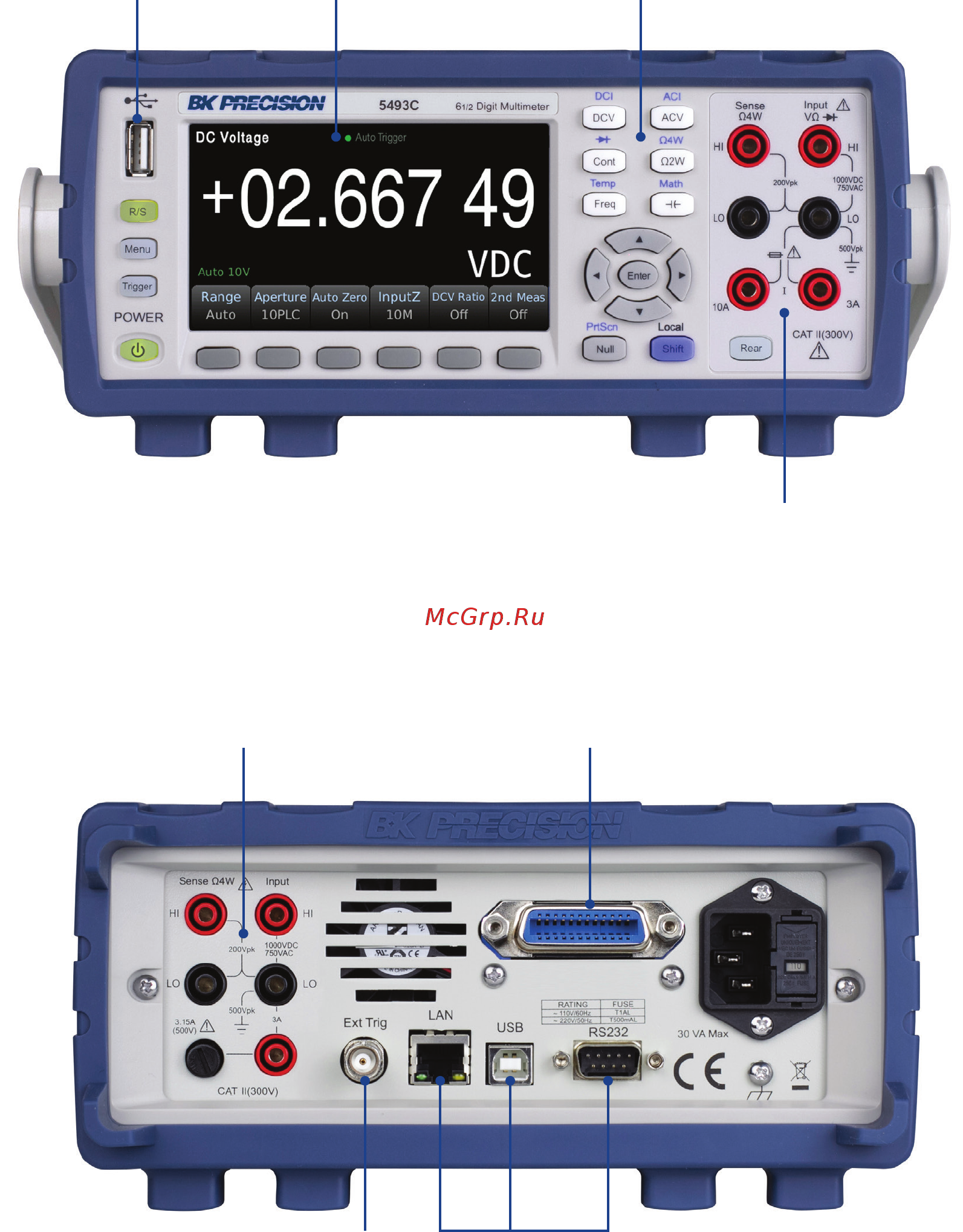 B&K PRECISION BK5493CGPIB [2/10] Front panel