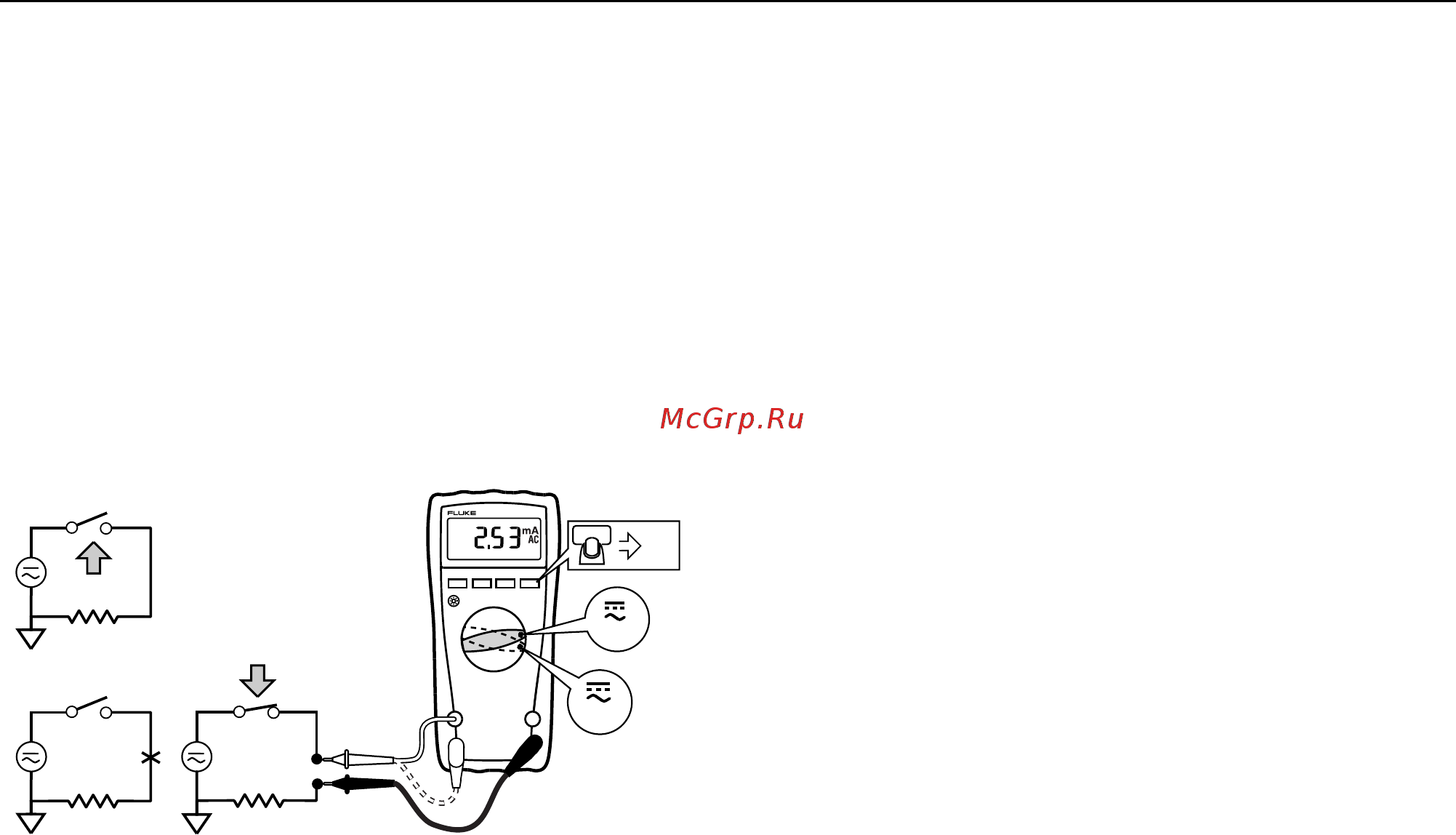 Fluke FLK-179/EDA2 [12/18] Measuring ac or dc current