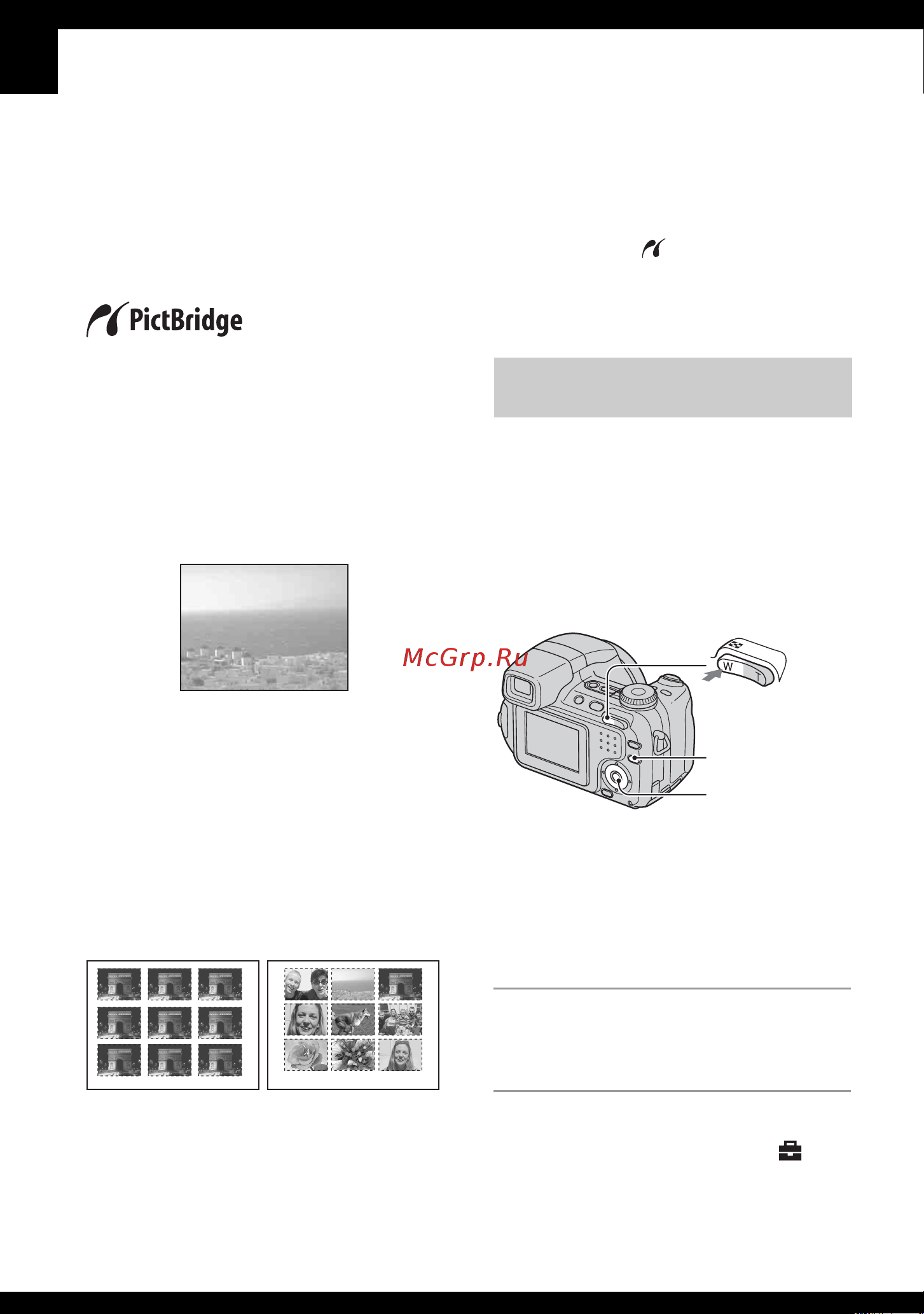 Sony Cyber-Shot DSC-H5 [94/135] Прямая печать изображений при помощи pictbridge совместимого принтера