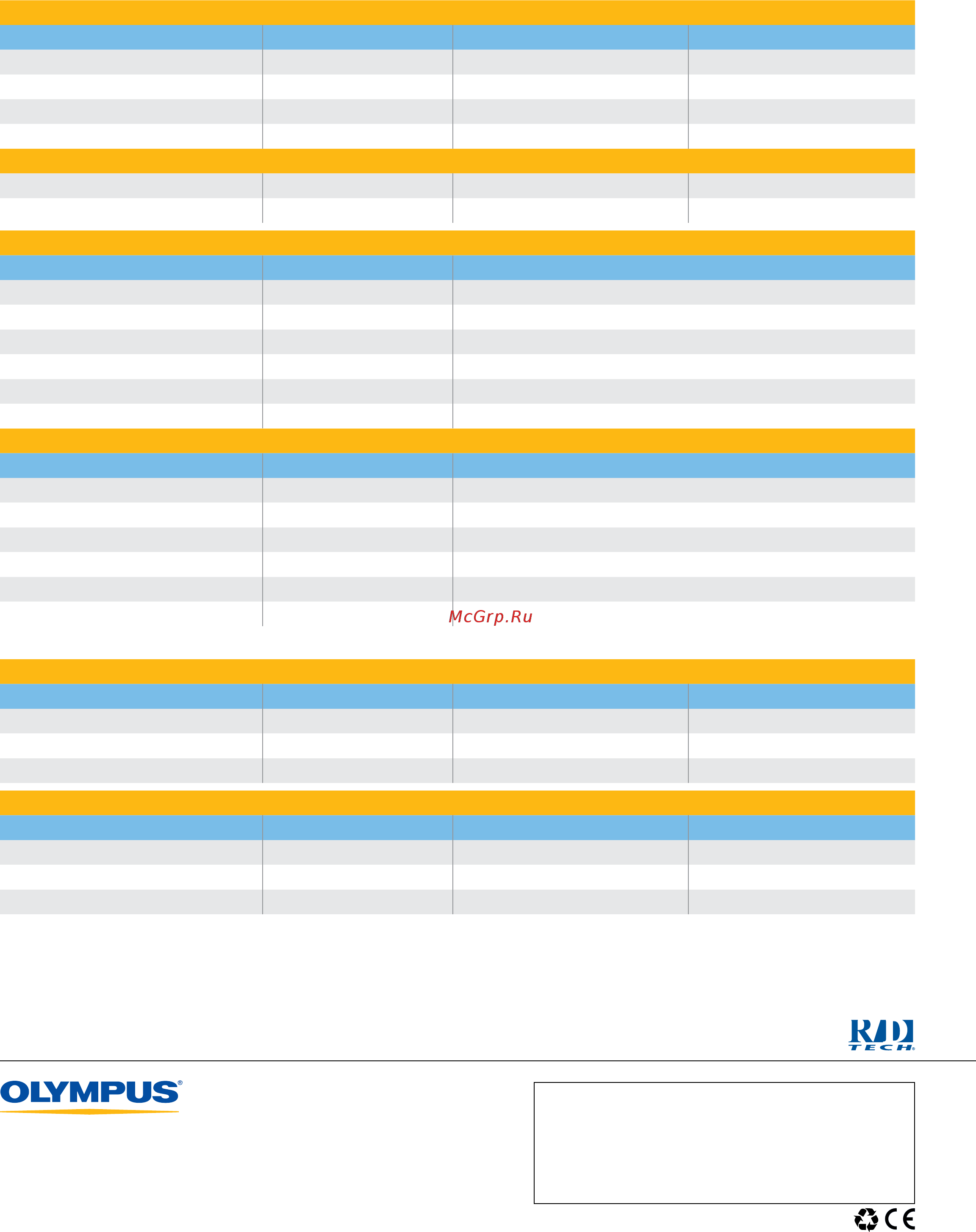 Olympus HSMT-Flex [3/3] Tofd probes and wedges ordering information